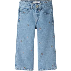 Name It Light Blue Denim Rose Wide Jeans
