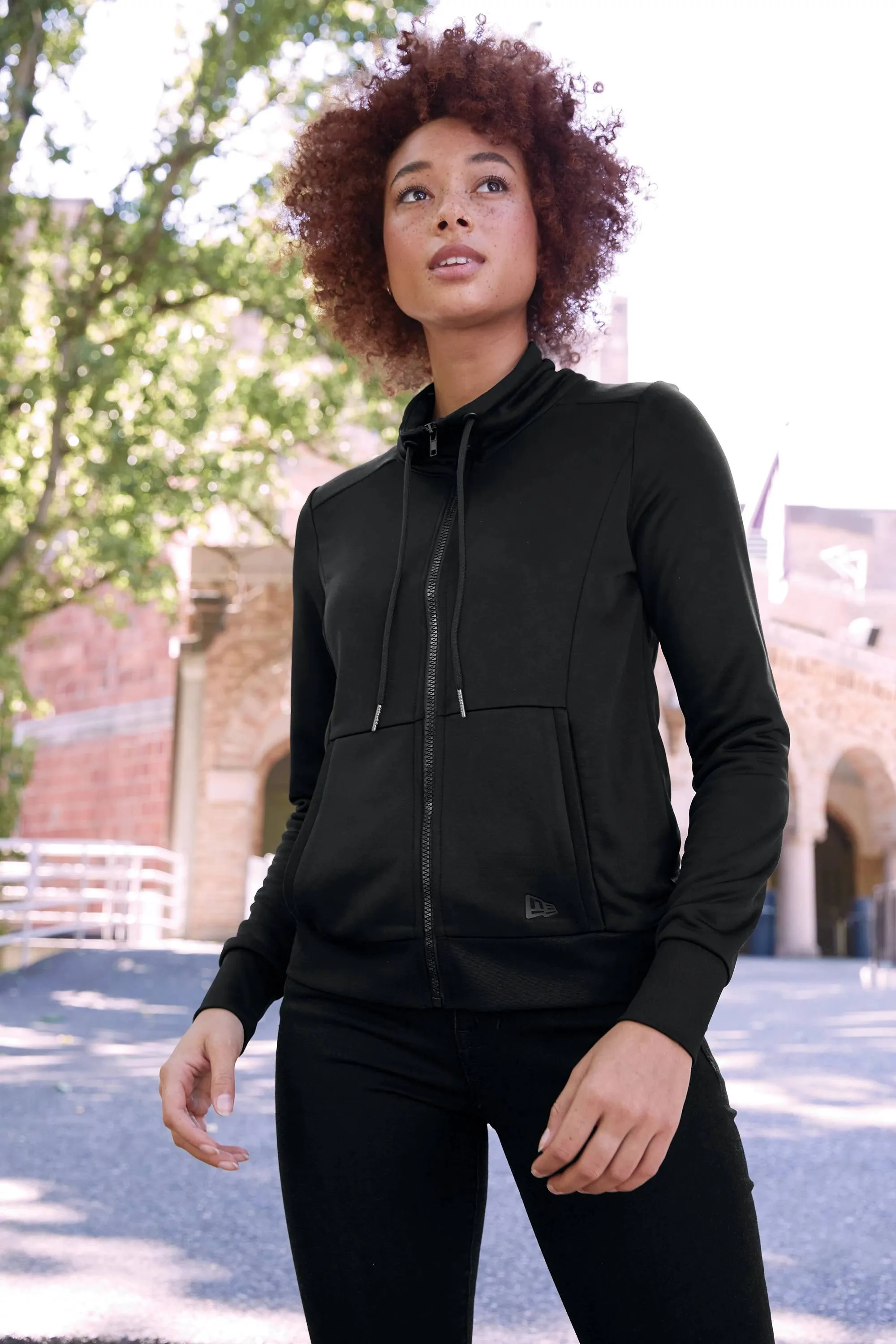 New EraLadies Performance Terry Full-Zip Cowl