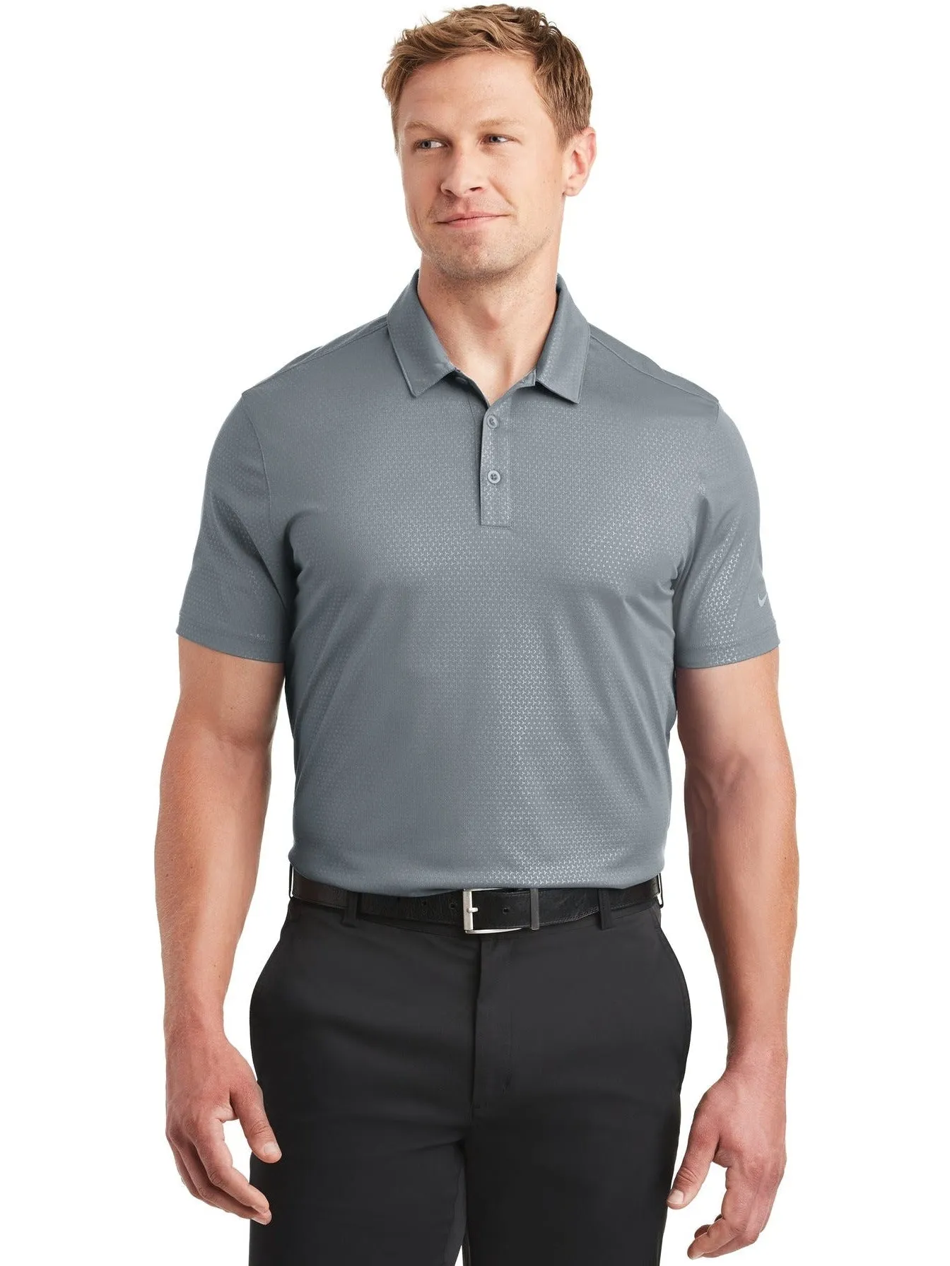 NIKE Dri-FIT Embossed Tri-Blade Polo