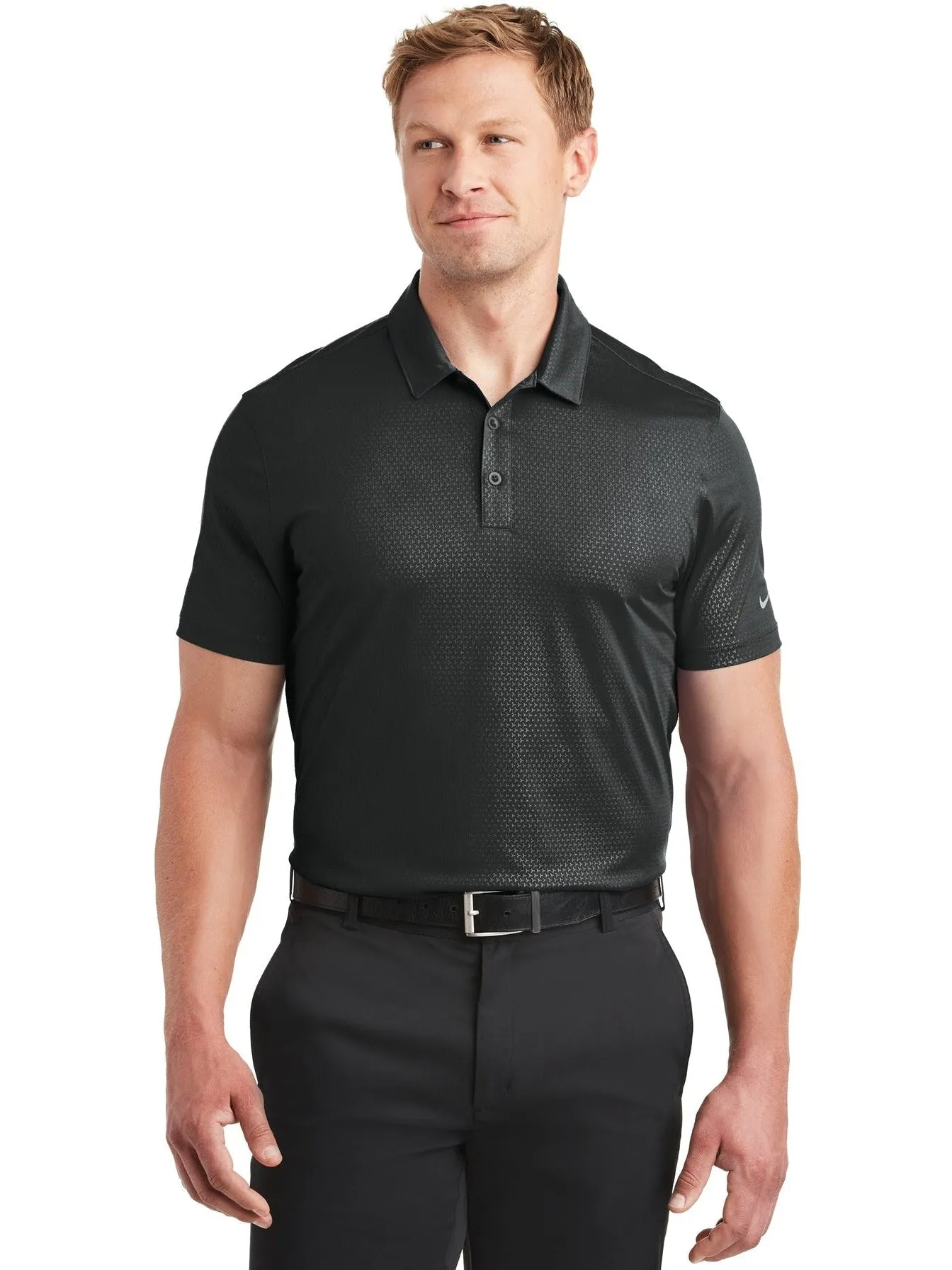 NIKE Dri-FIT Embossed Tri-Blade Polo