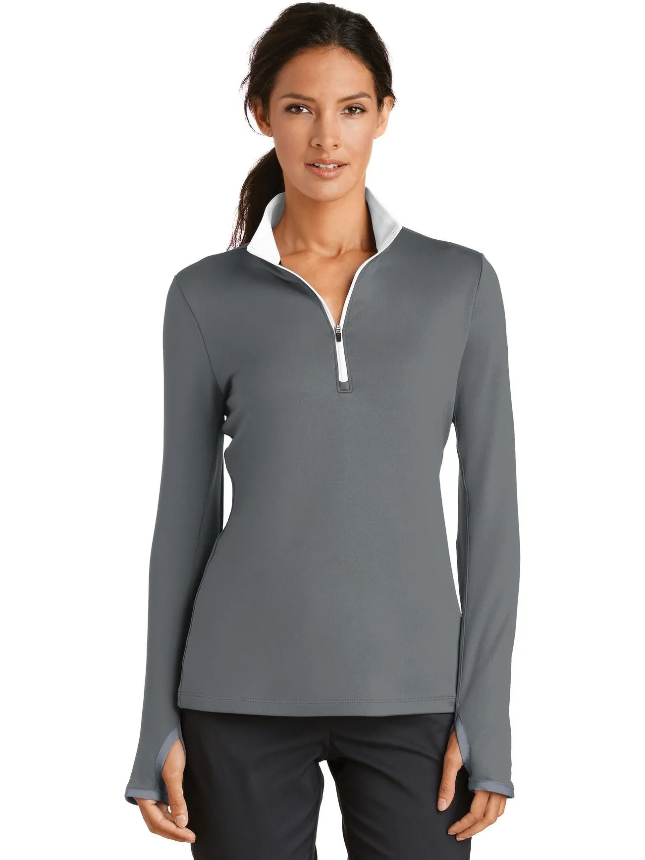 NIKE Ladies Dri-FIT Stretch 1/2-Zip Cover-Up
