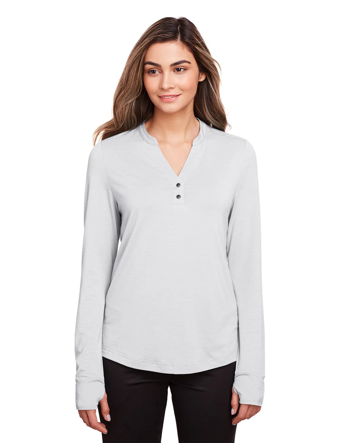 North End Ladies Jaq Snap-Up Stretch Performance Pullover