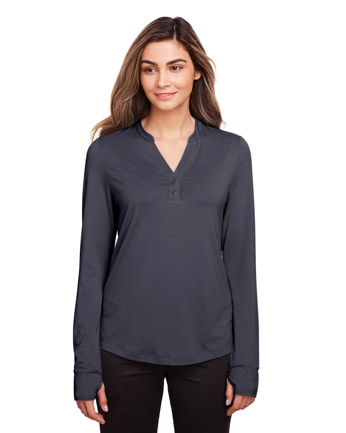 North End Ladies Jaq Snap-Up Stretch Performance Pullover