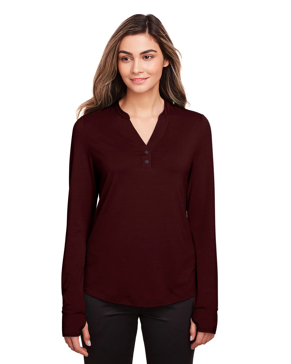 North End Ladies Jaq Snap-Up Stretch Performance Pullover