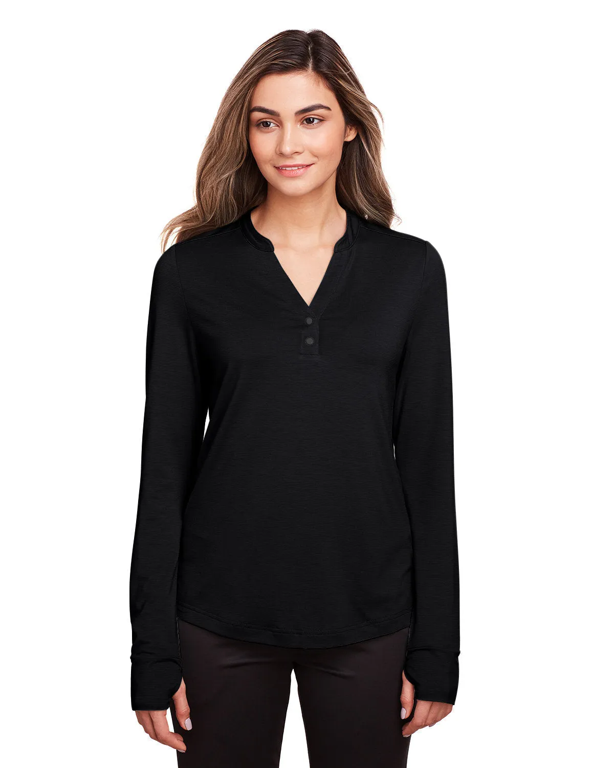 North End Ladies Jaq Snap-Up Stretch Performance Pullover