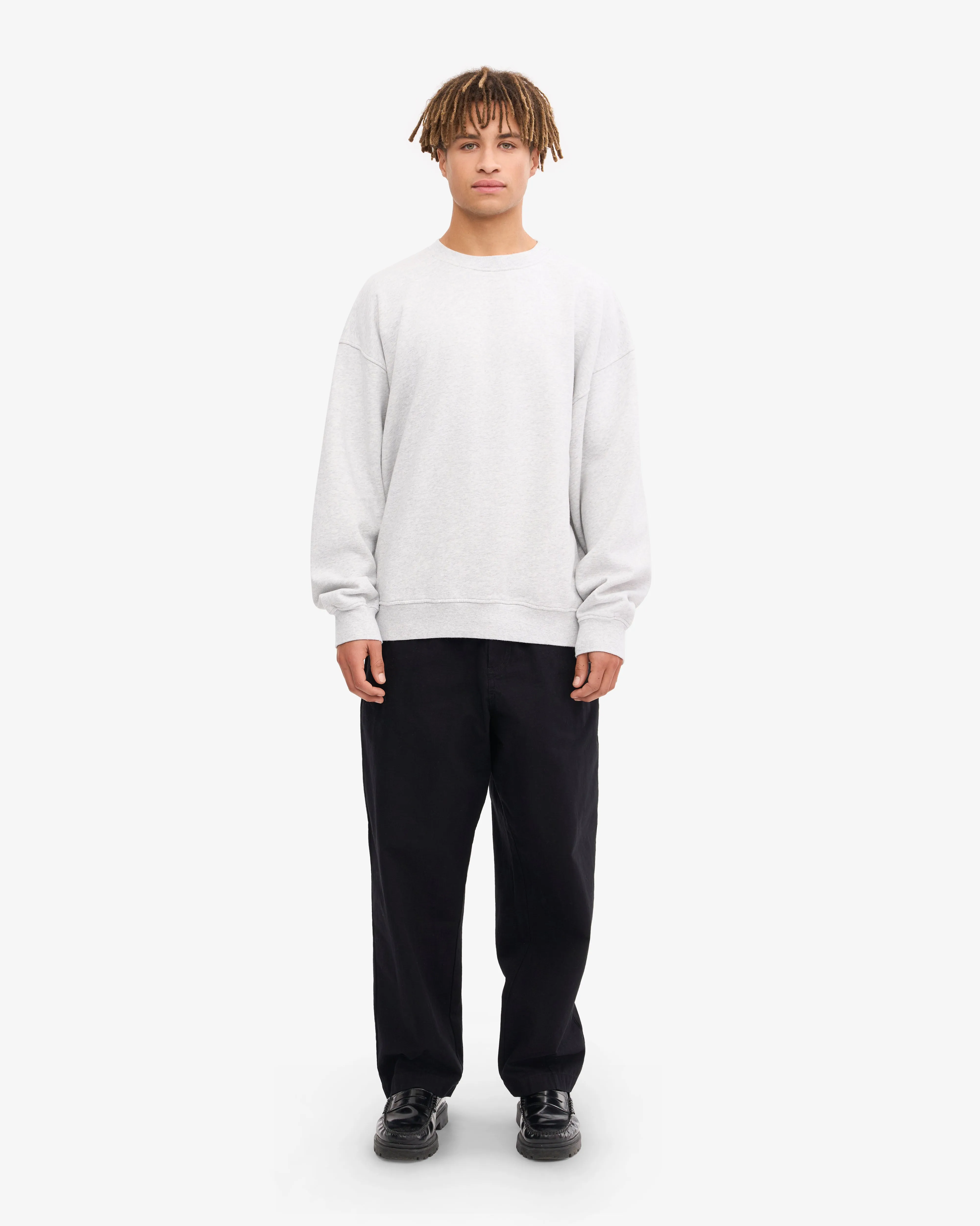 Organic Oversized Crew - Snow Melange