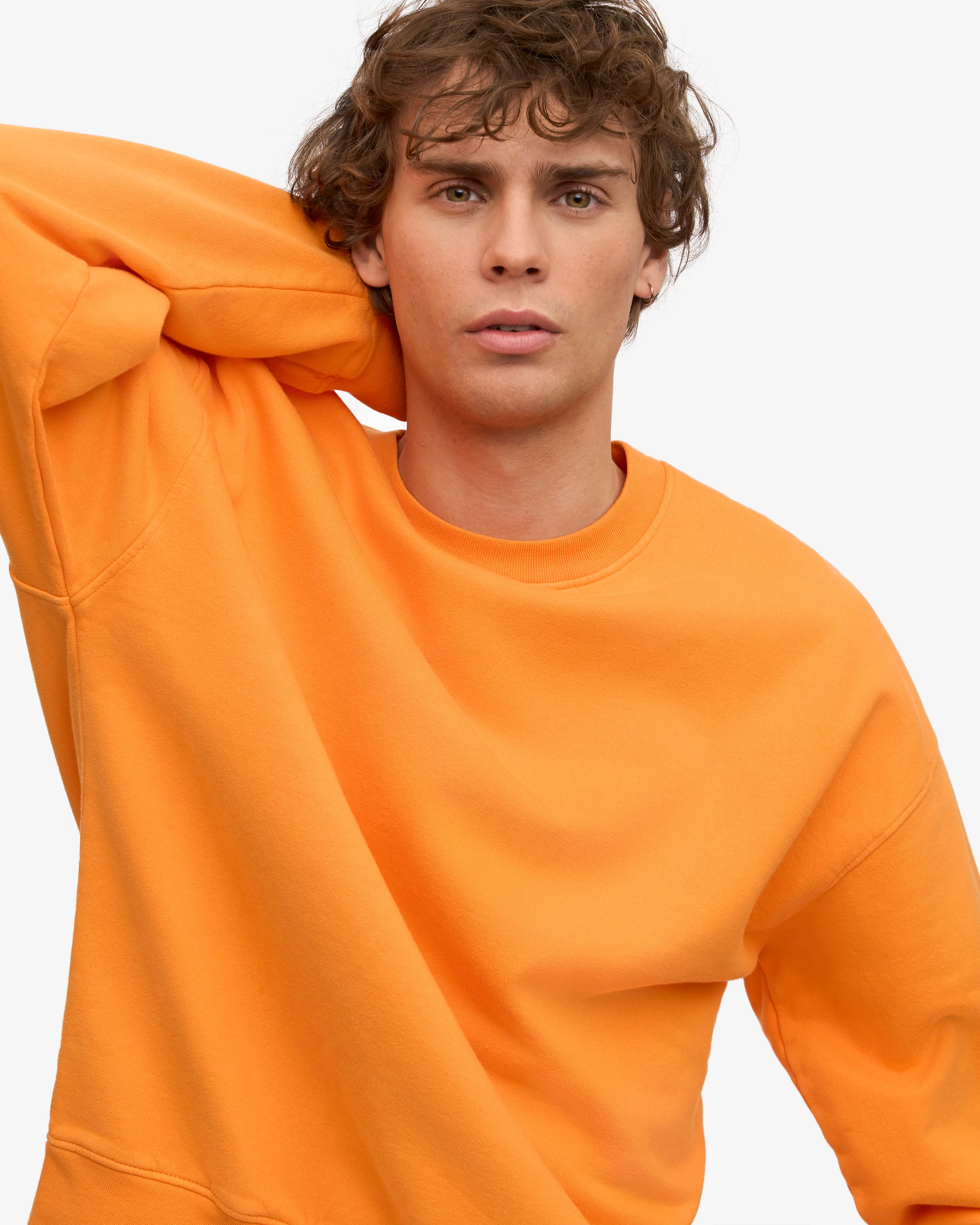 Organic Oversized Crew - Sunny Orange