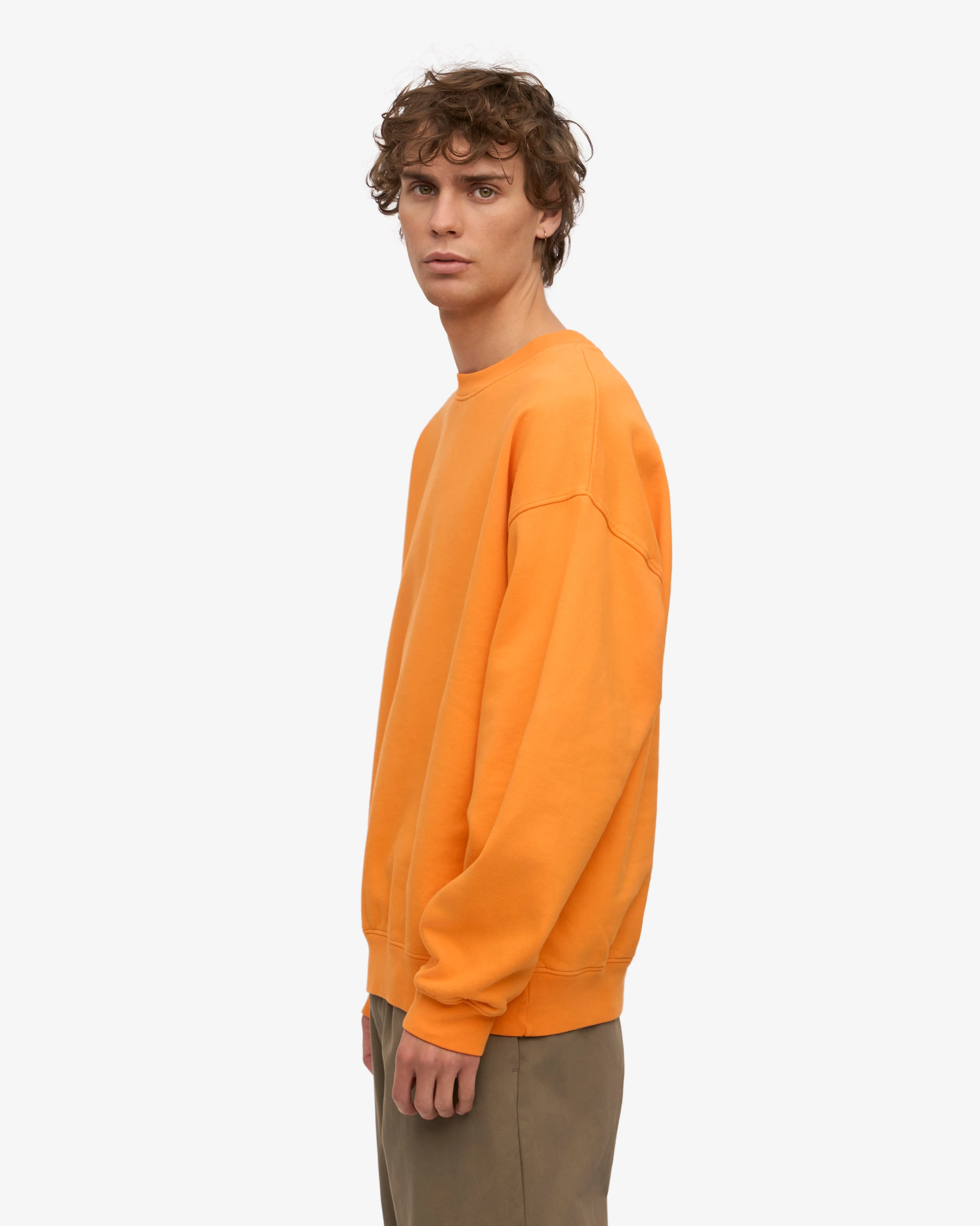 Organic Oversized Crew - Sunny Orange