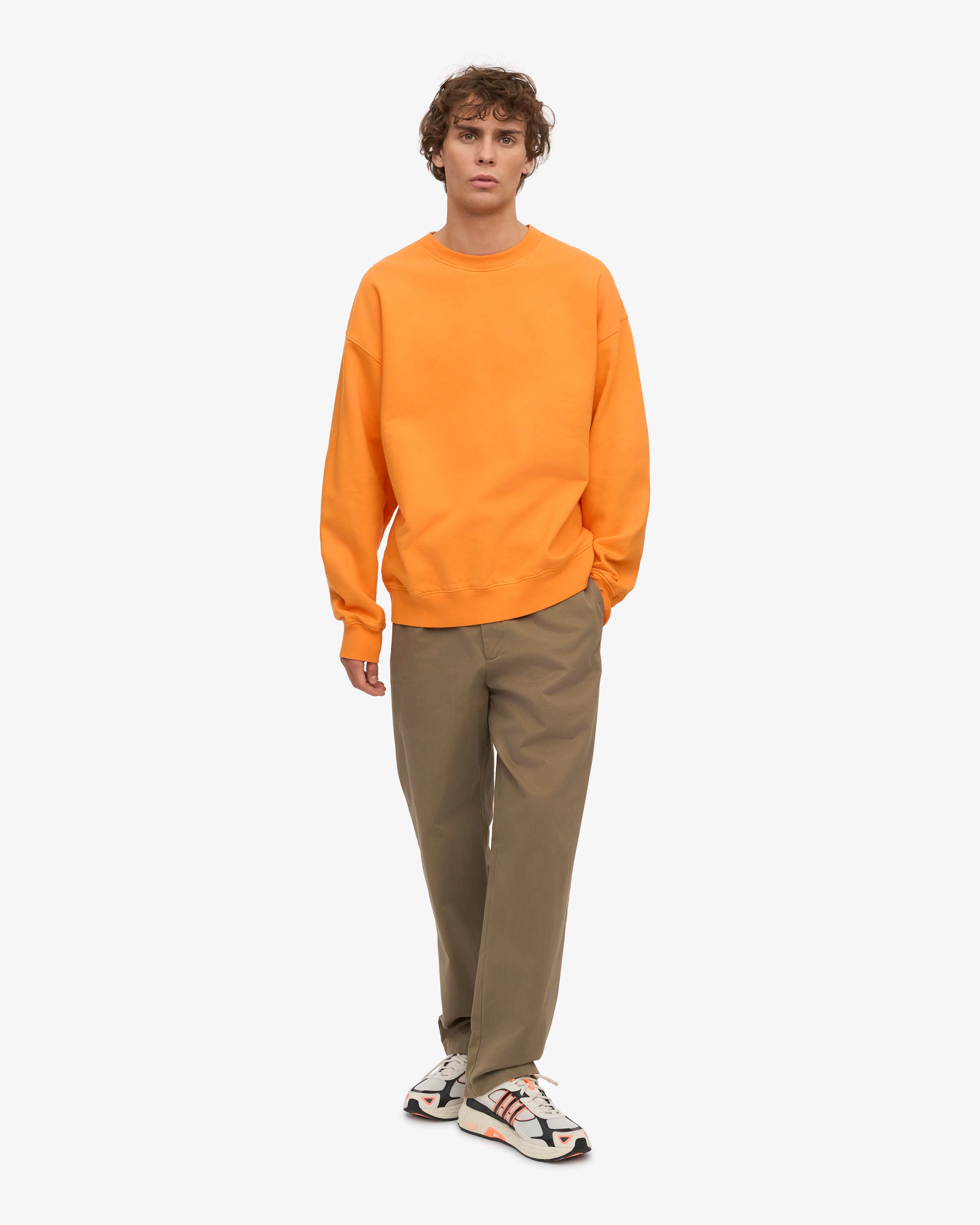 Organic Oversized Crew - Sunny Orange