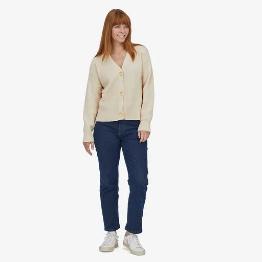 Patagonia Women's Recycled Wool-Blend Cardigan - Dyno White