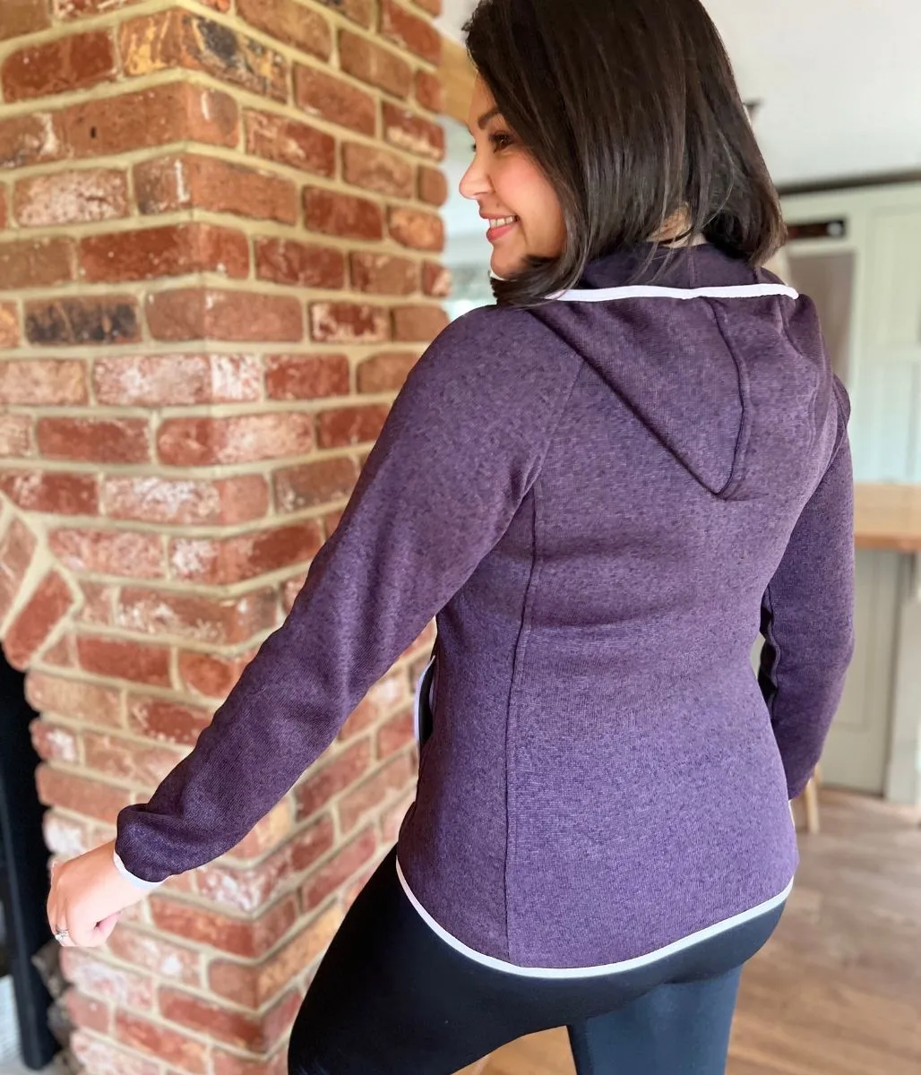 Plum Newhill Hooded Full Zip Fleece