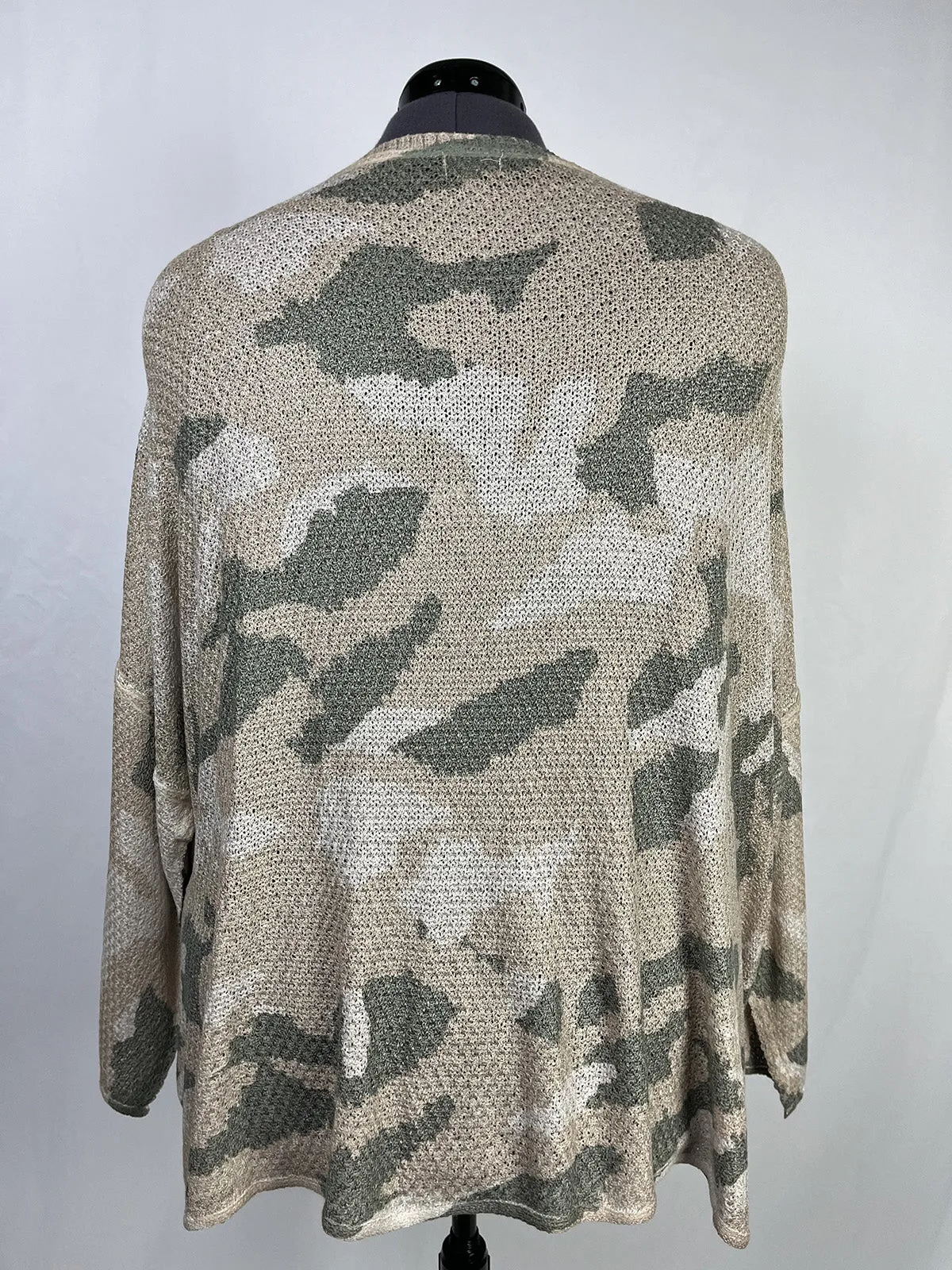 POL Size 3X Beige & Green Camoflage Sweater