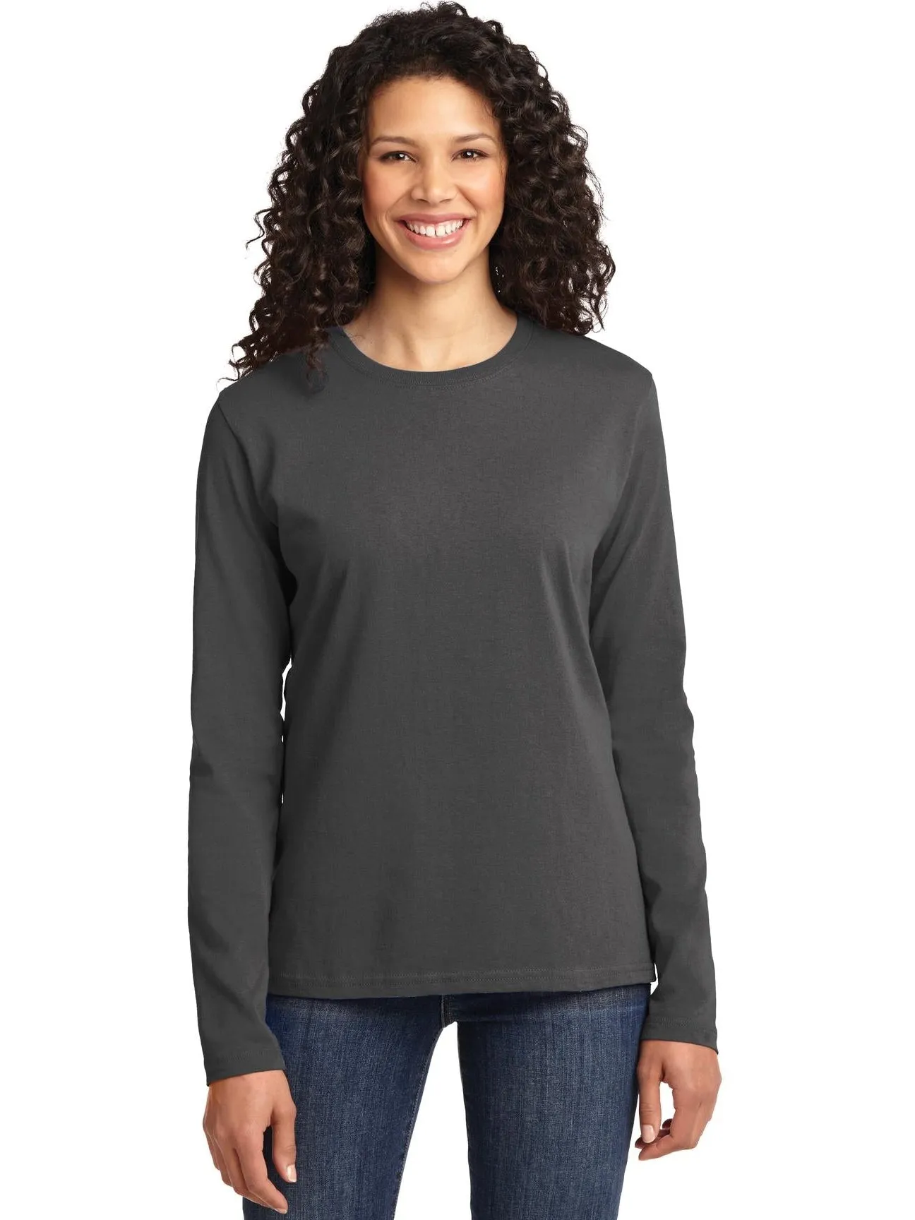 Port & Company Ladies Long Sleeve Cotton T-Shirt