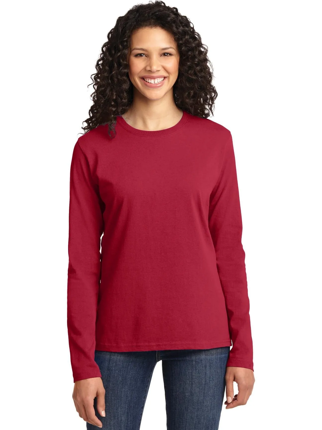 Port & Company Ladies Long Sleeve Cotton T-Shirt