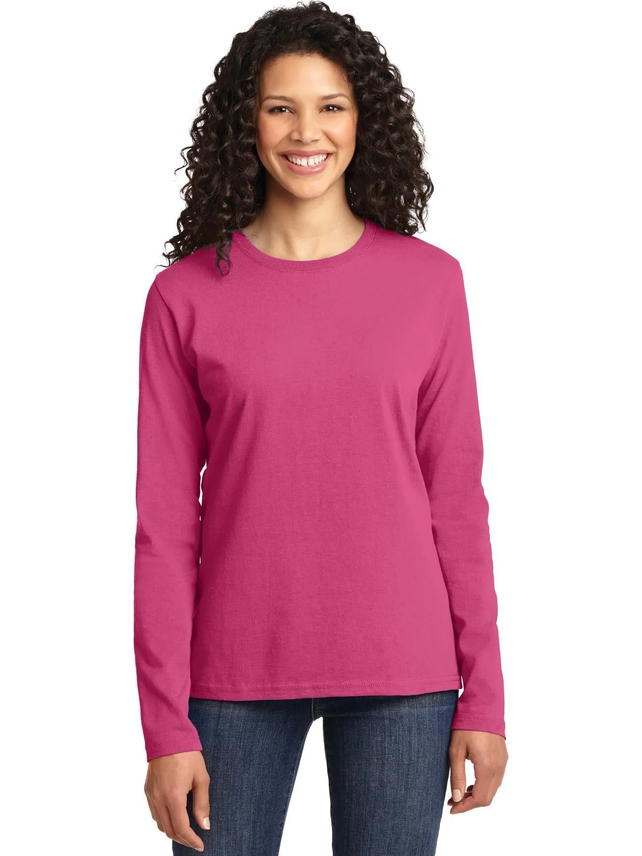 Port & Company Ladies Long Sleeve Cotton T-Shirt