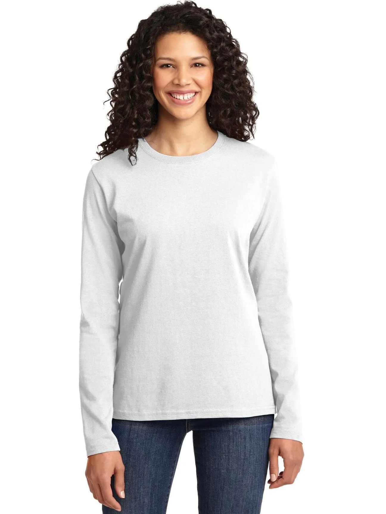 Port & Company Ladies Long Sleeve Cotton T-Shirt