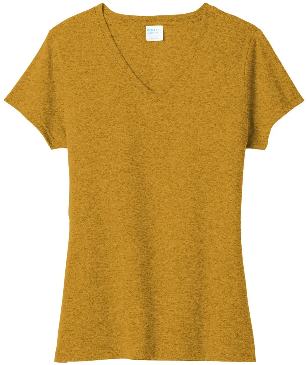 Port & Company Ladies Tri-Blend V-Neck Tee