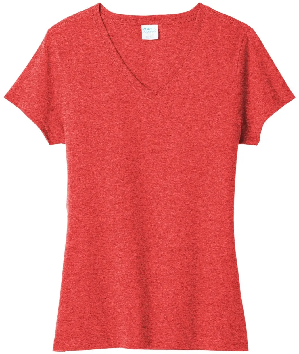Port & Company Ladies Tri-Blend V-Neck Tee