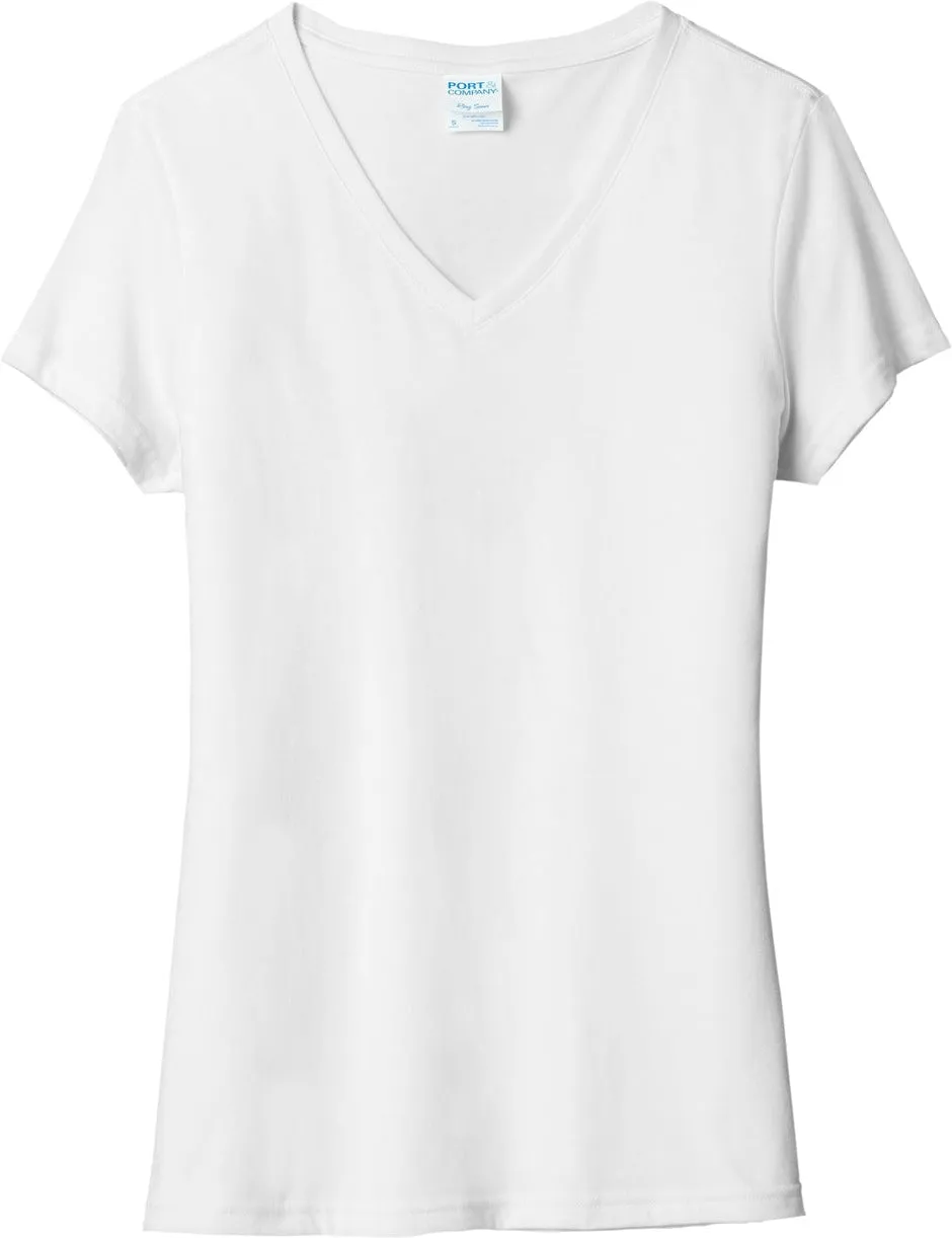 Port & Company Ladies Tri-Blend V-Neck Tee