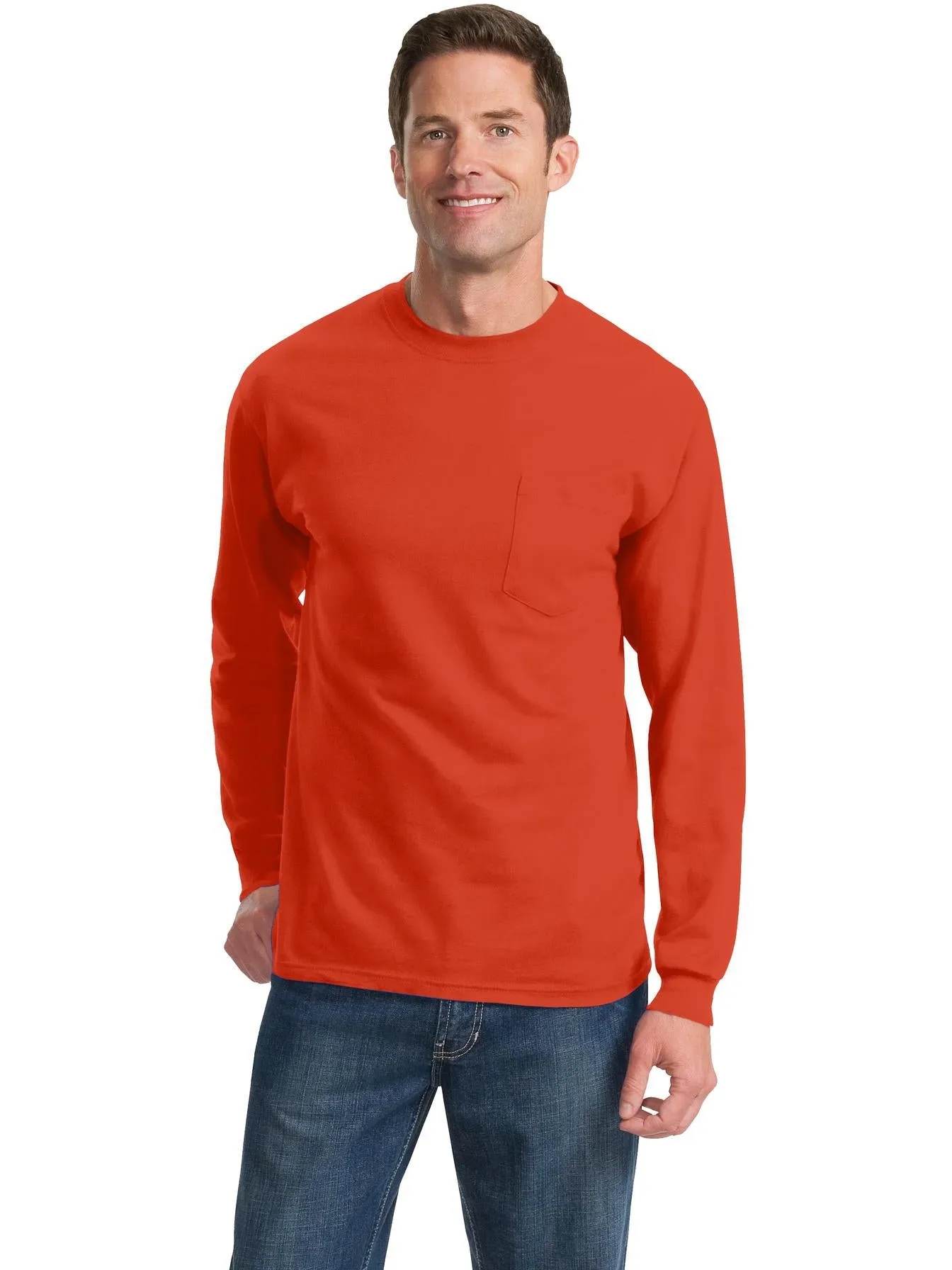 Port & Company Long Sleeve T-Shirt with Pocket