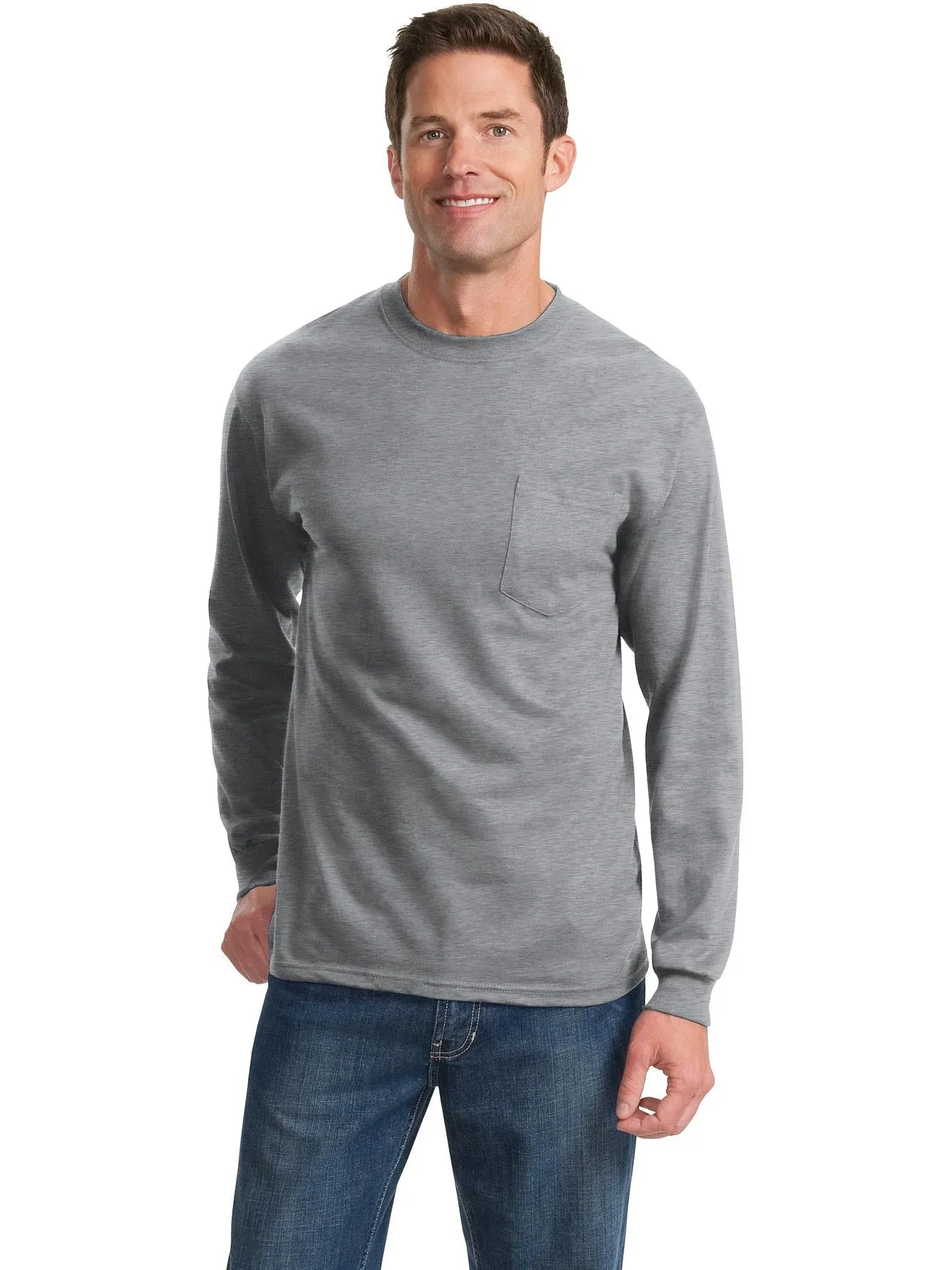Port & Company Long Sleeve T-Shirt with Pocket
