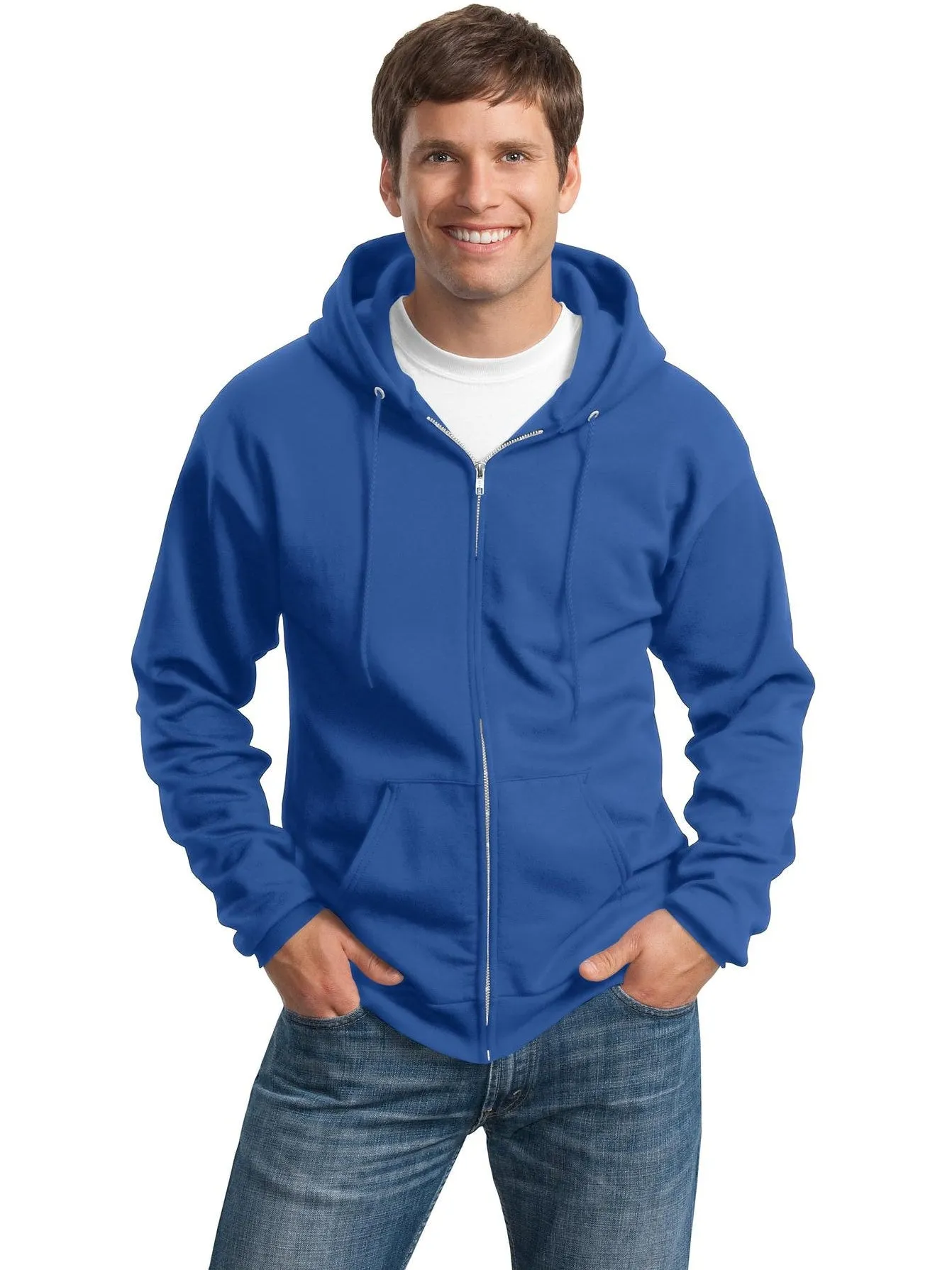 Port & Company Tall Ultimate Full- Zip Hooded Sweatshirt