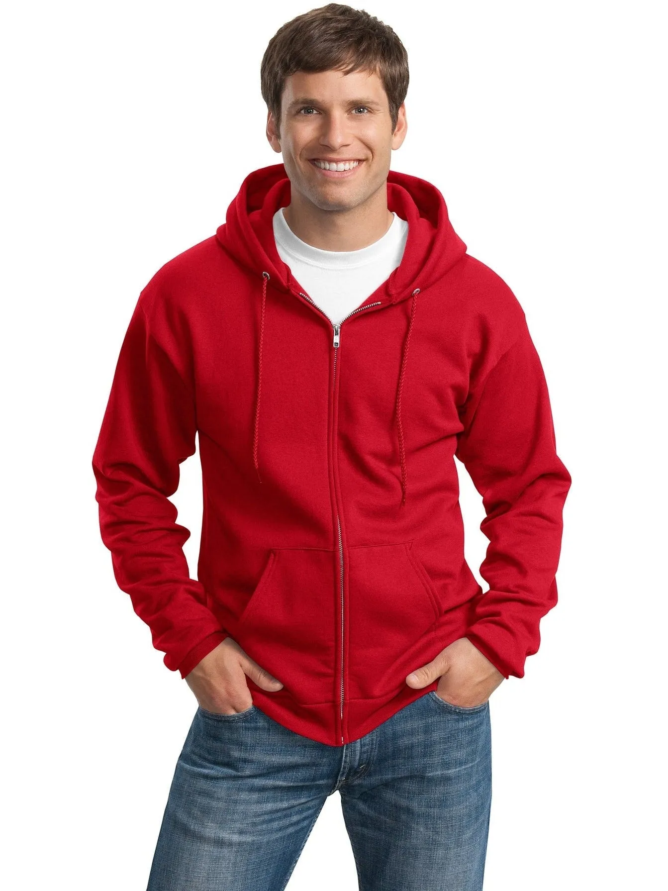 Port & Company Tall Ultimate Full- Zip Hooded Sweatshirt