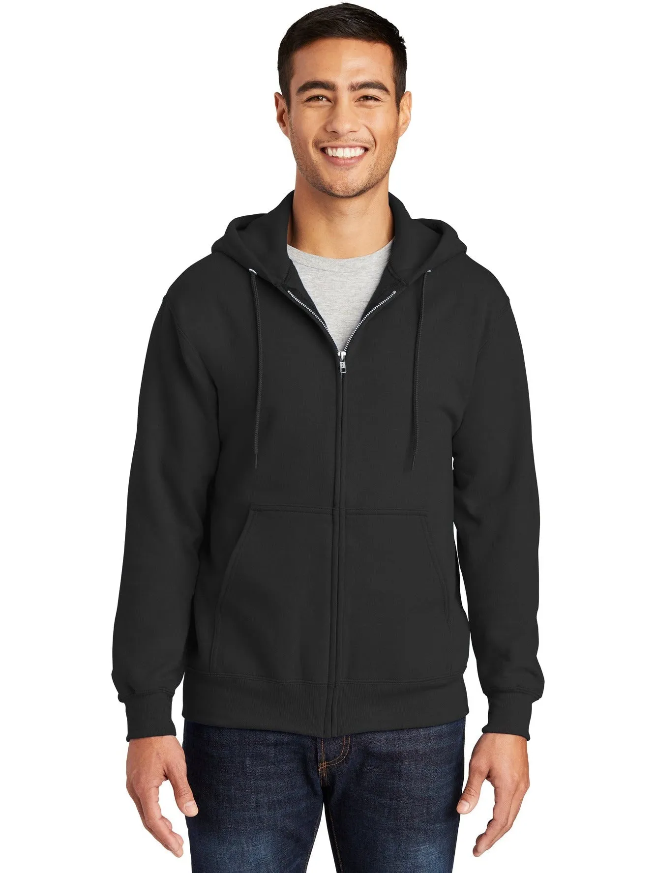 Port & Company Tall Ultimate Full- Zip Hooded Sweatshirt