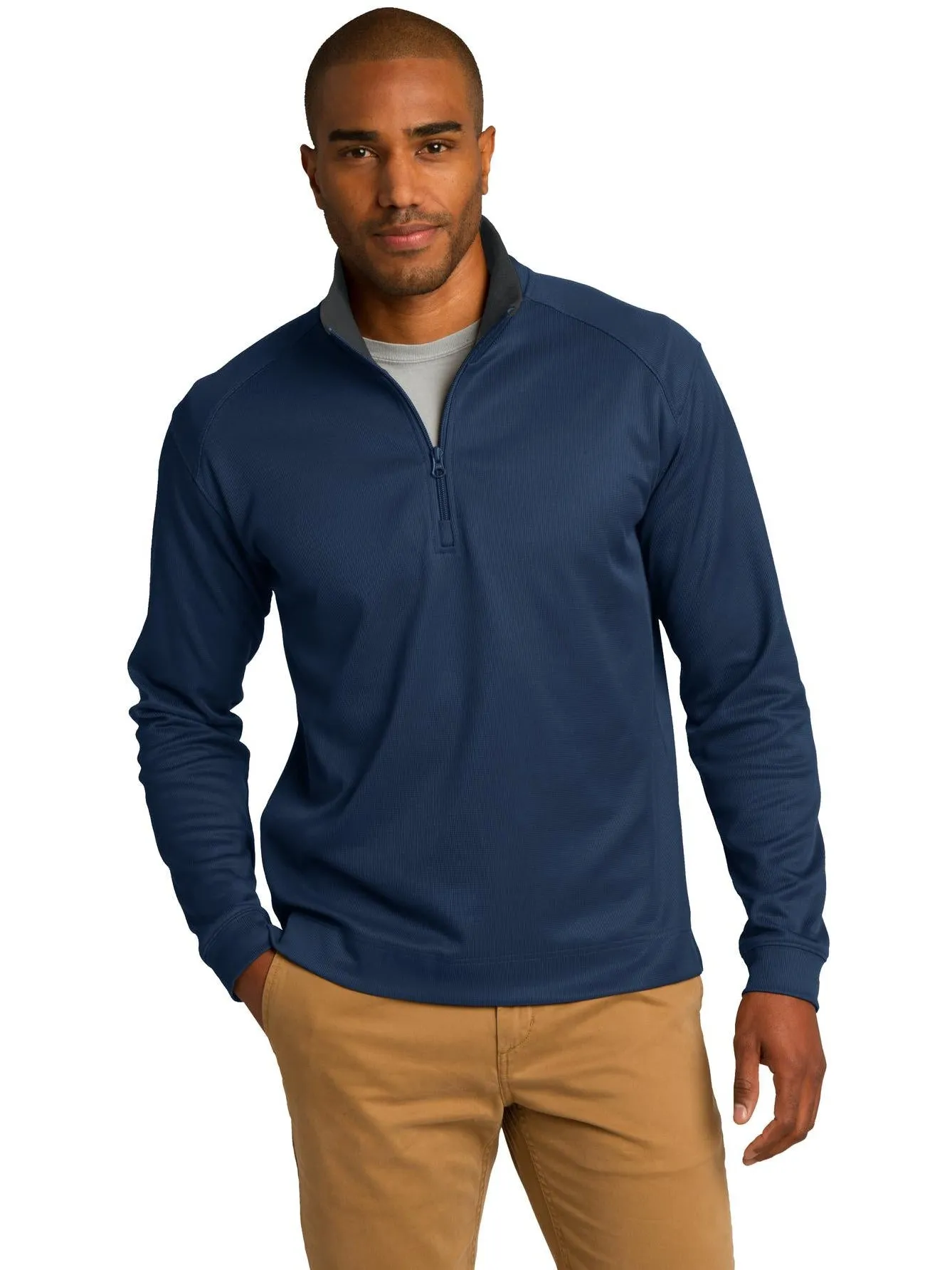 Port Authority Heavyweight Vertical Texture 1/4 Zip Pullover