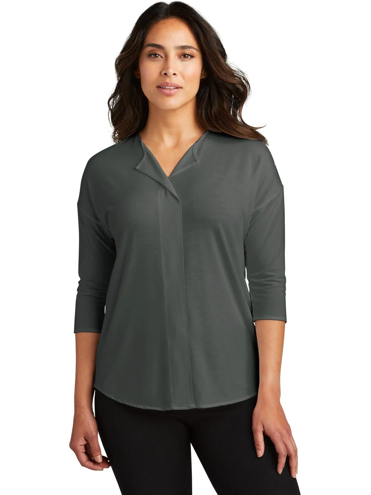 Port Authority Ladies Concept 3/4-Sleeve Soft Split Neck Top