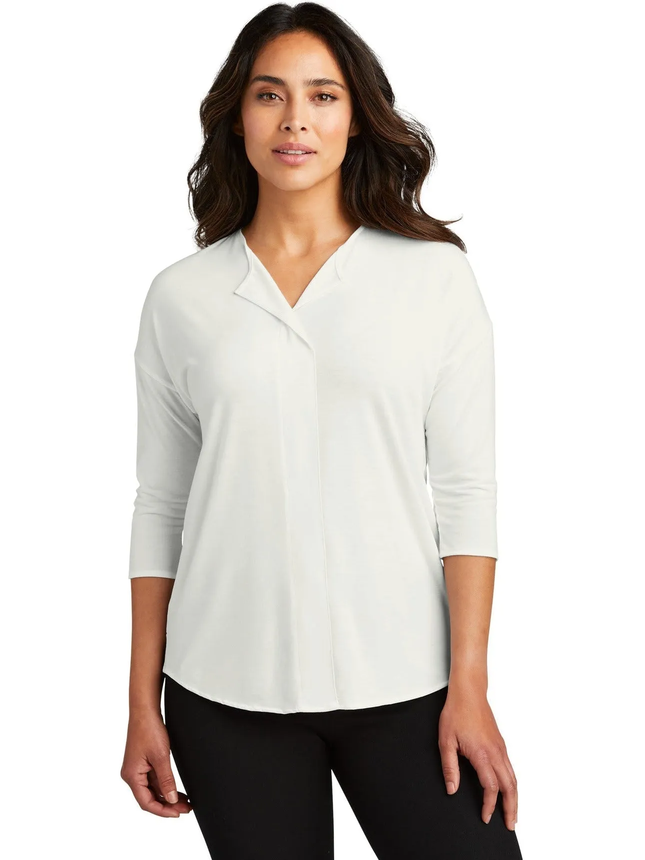 Port Authority Ladies Concept 3/4-Sleeve Soft Split Neck Top
