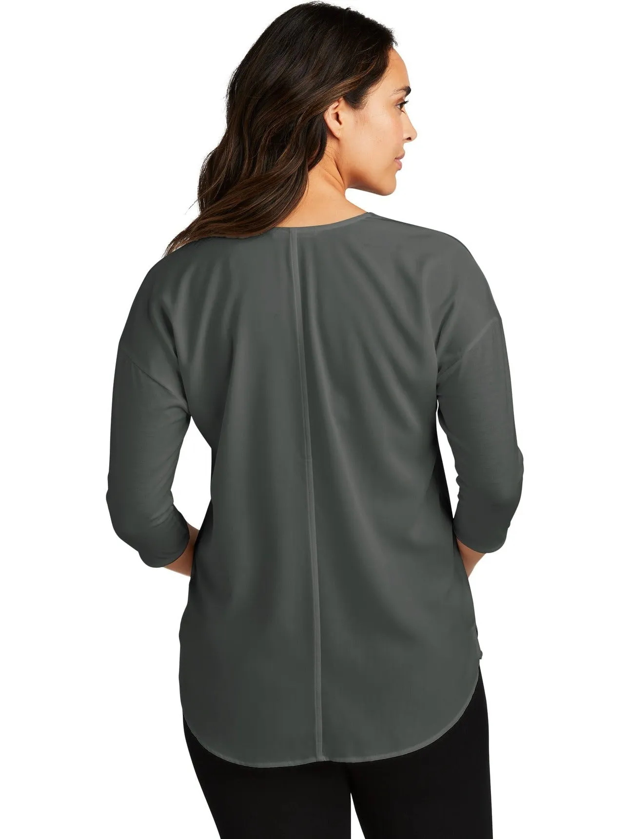 Port Authority Ladies Concept 3/4-Sleeve Soft Split Neck Top
