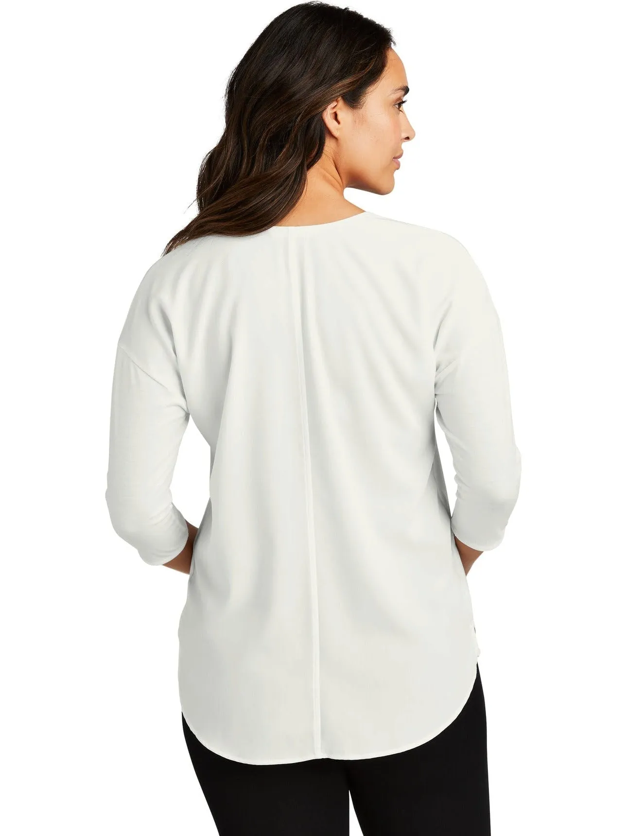 Port Authority Ladies Concept 3/4-Sleeve Soft Split Neck Top