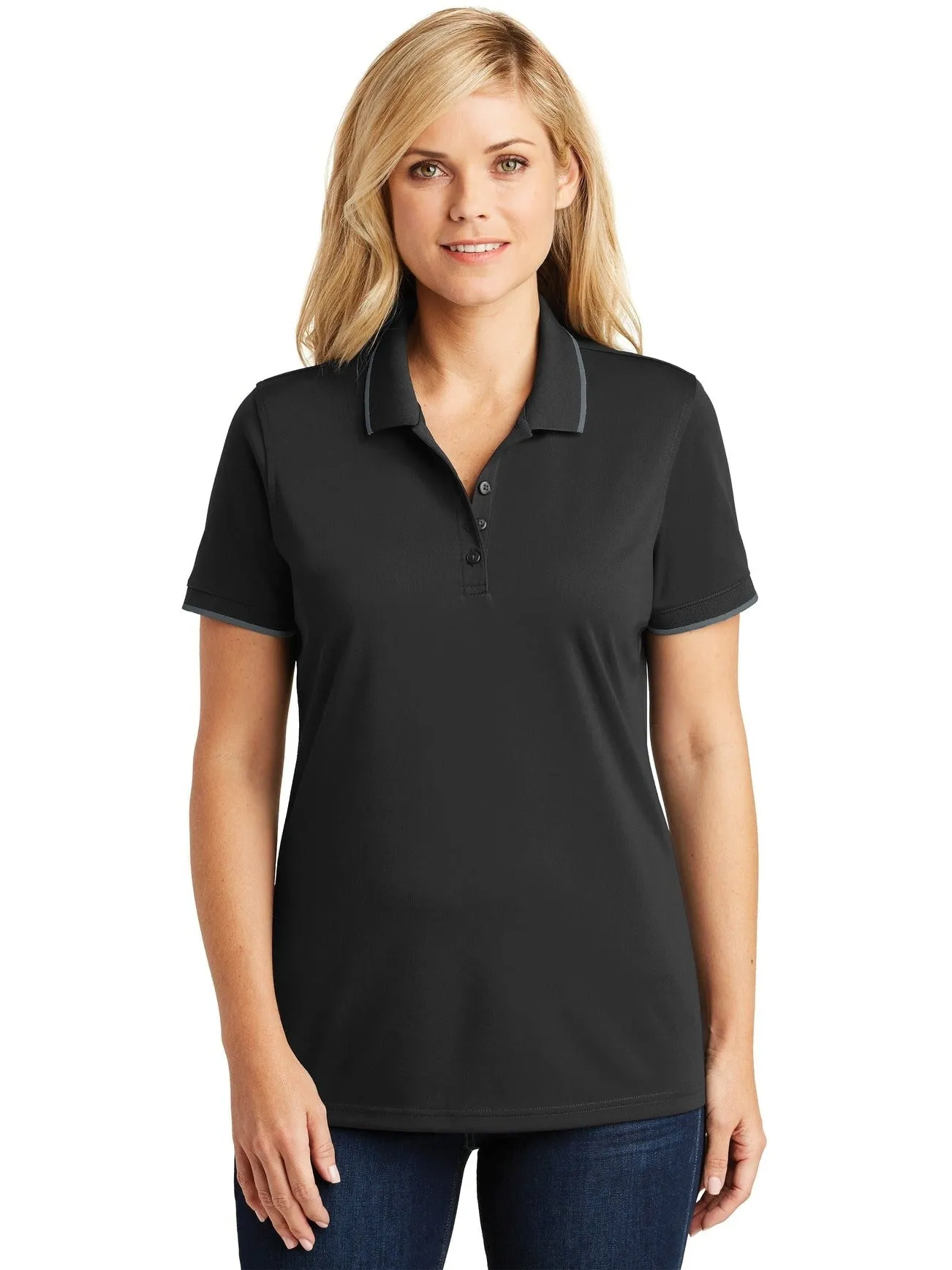 Port Authority Ladies Dry Zone UV Micro-Mesh Tipped Polo
