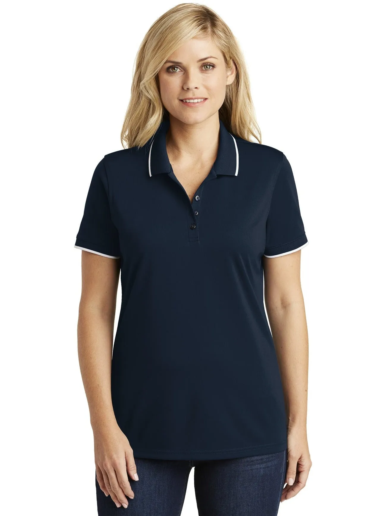 Port Authority Ladies Dry Zone UV Micro-Mesh Tipped Polo