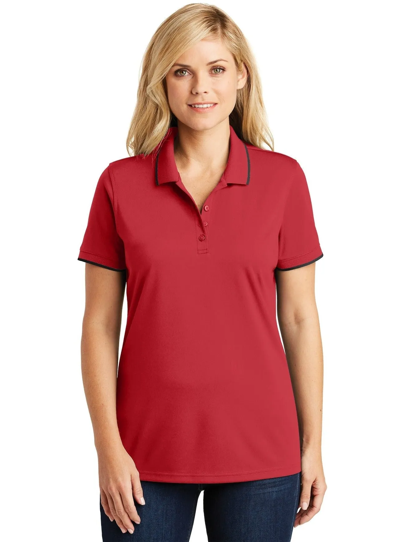Port Authority Ladies Dry Zone UV Micro-Mesh Tipped Polo