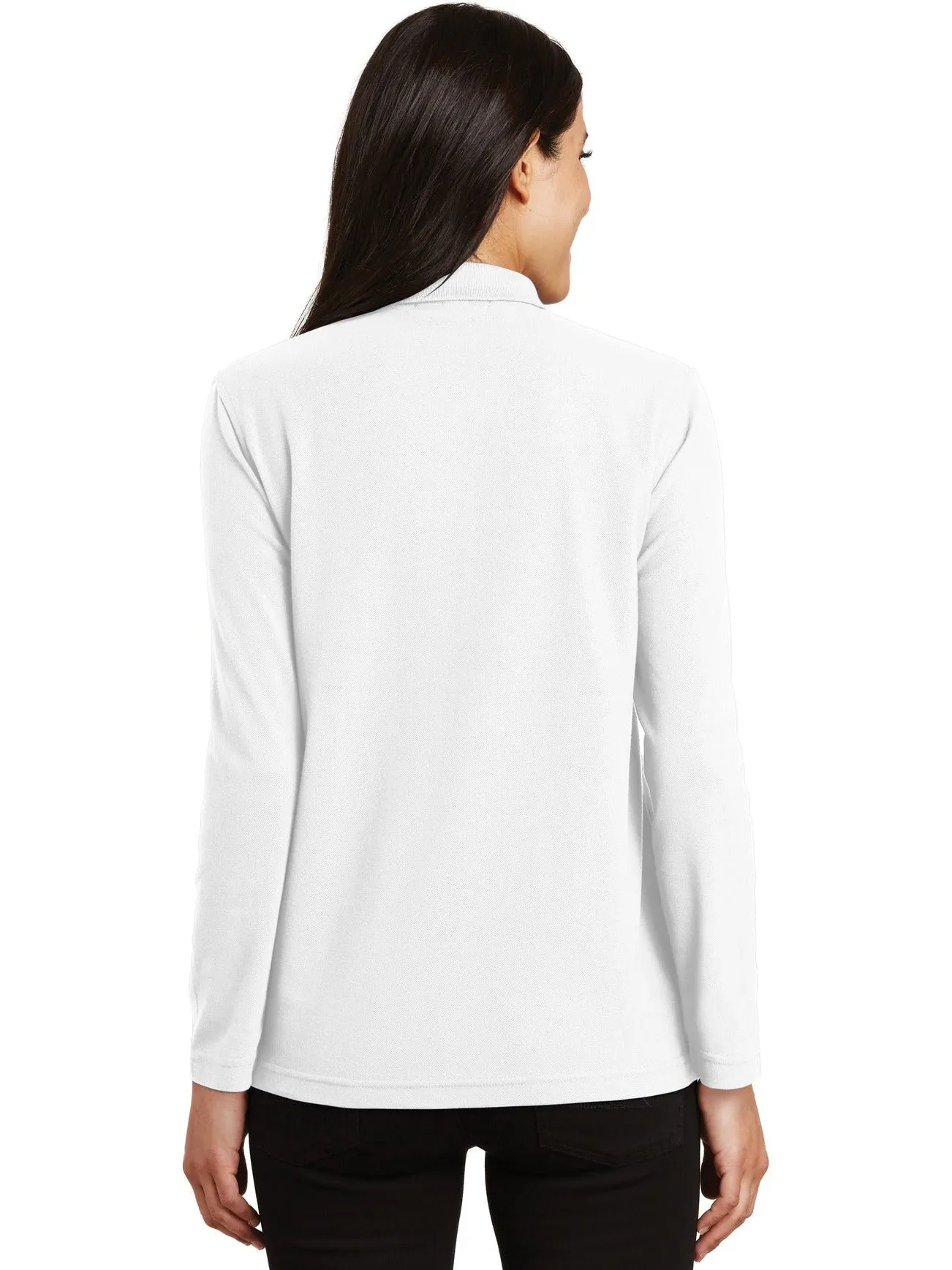 Port Authority Ladies Long Sleeve Silk Touch Polo Shirt
