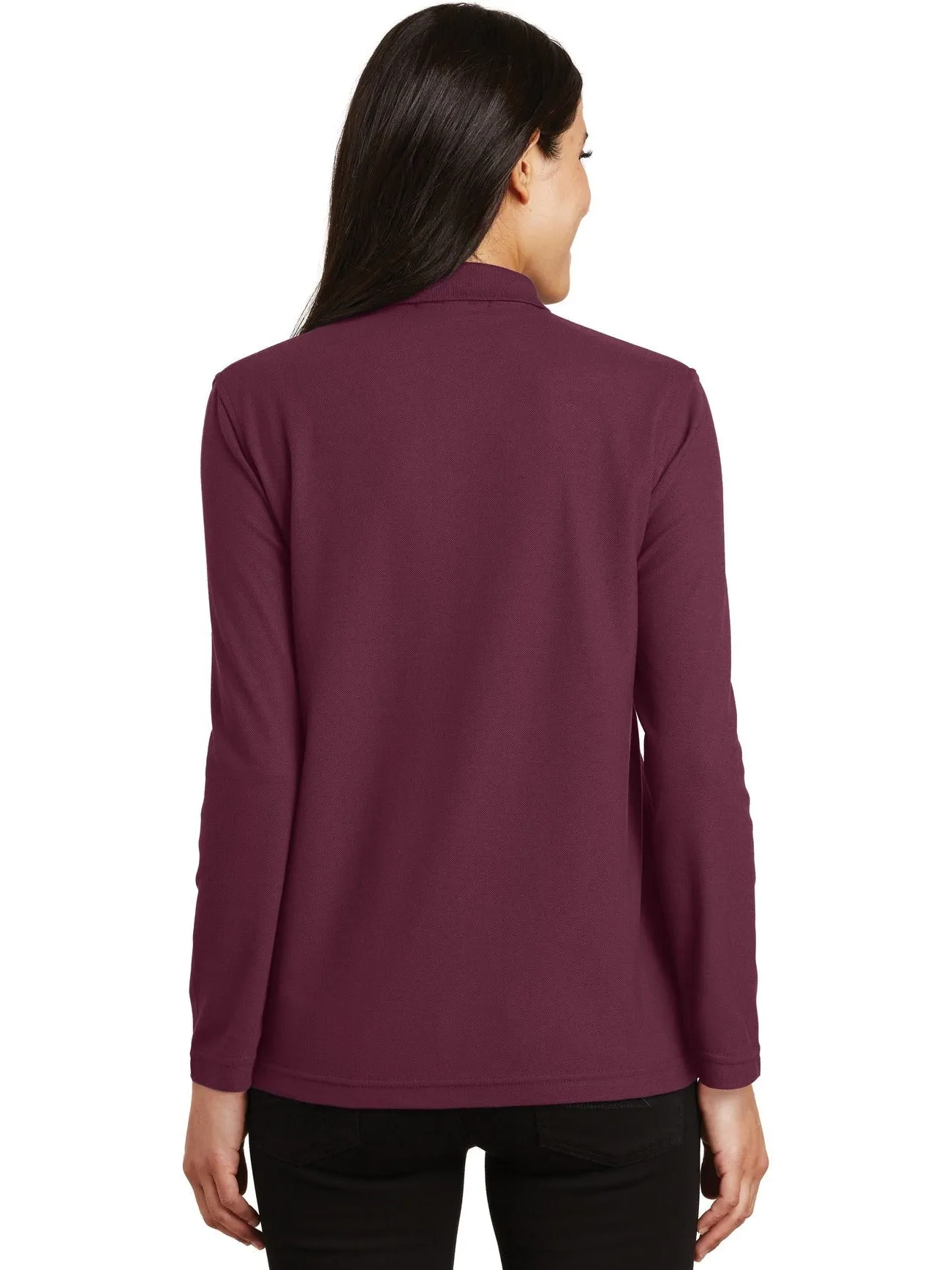 Port Authority Ladies Long Sleeve Silk Touch Polo Shirt