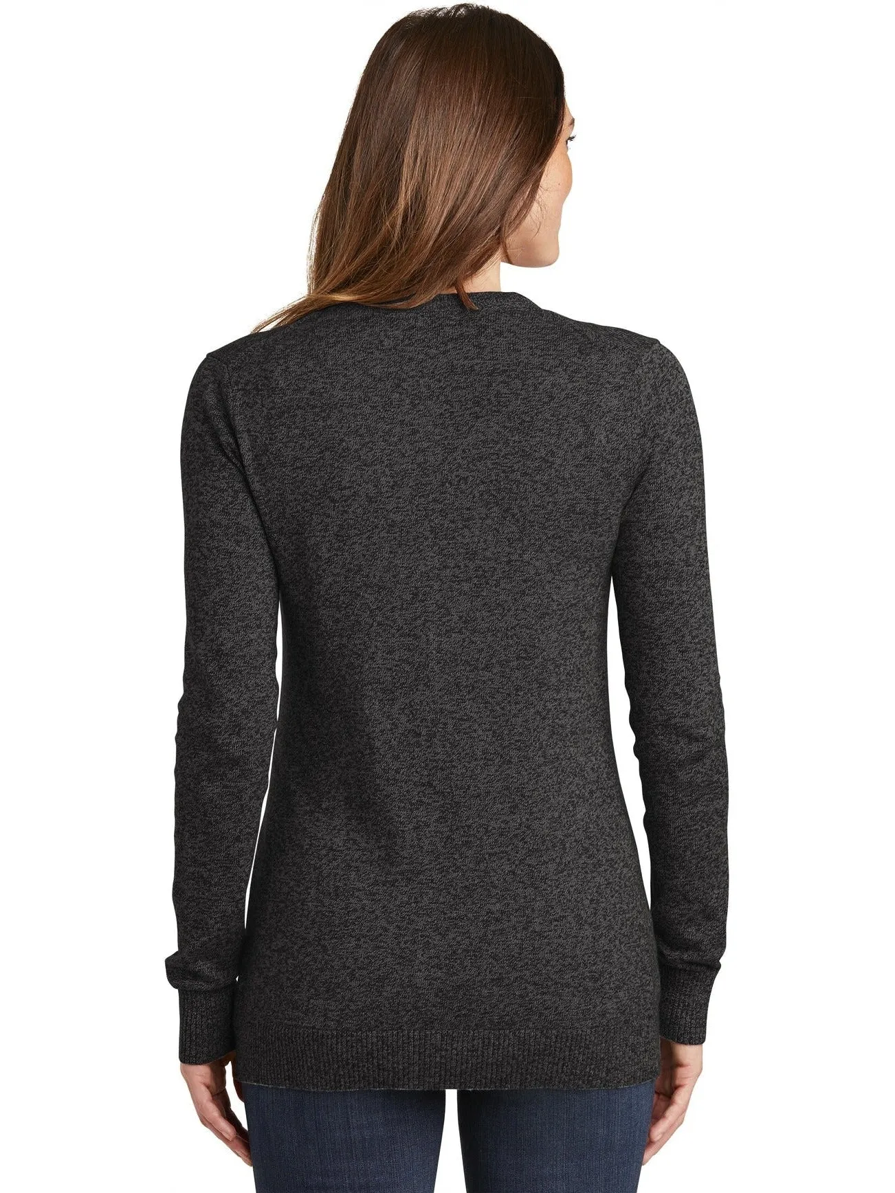 Port Authority Ladies Marled Cardigan Sweater