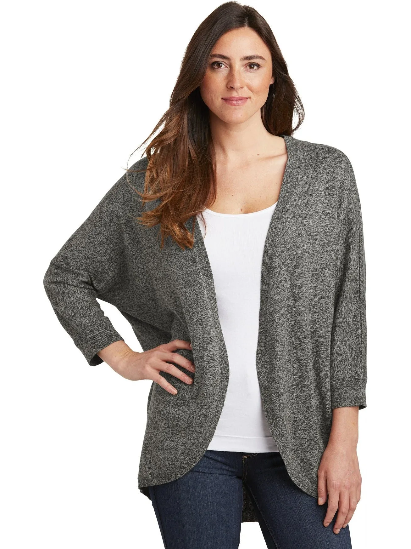 Port Authority Ladies Marled Cocoon Sweater