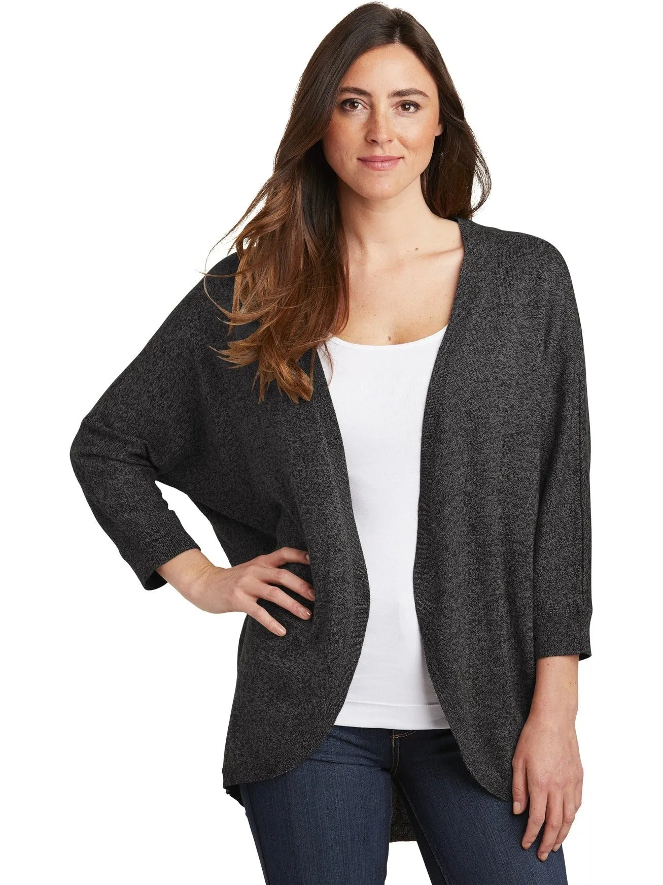 Port Authority Ladies Marled Cocoon Sweater