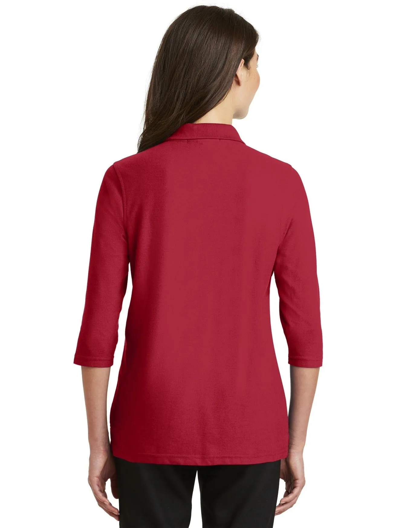 Port Authority Ladies Silk Touch 3/4 Sleeve Polo