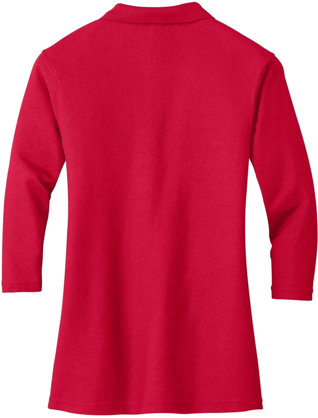 Port Authority Ladies Silk Touch 3/4 Sleeve Polo
