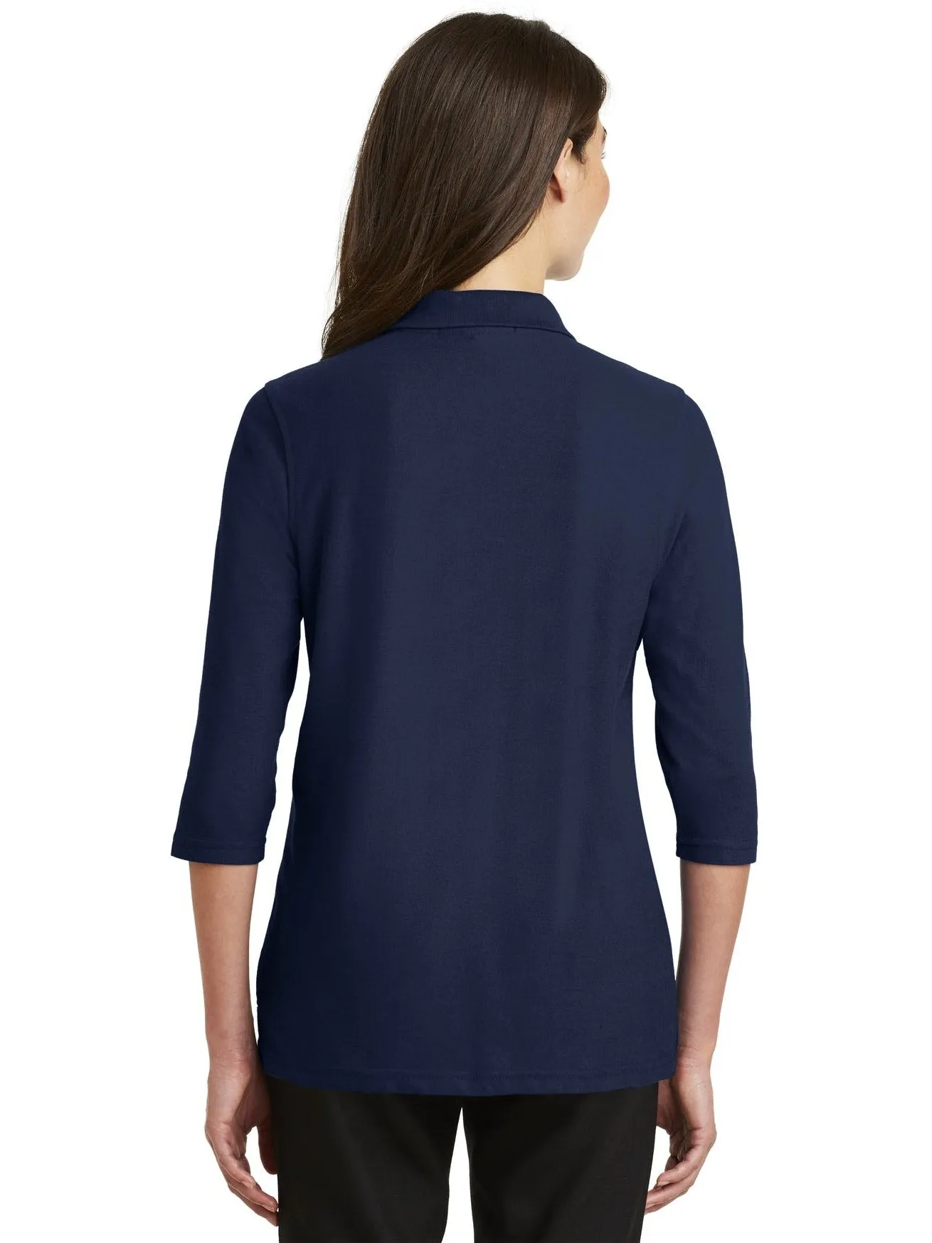 Port Authority Ladies Silk Touch 3/4 Sleeve Polo