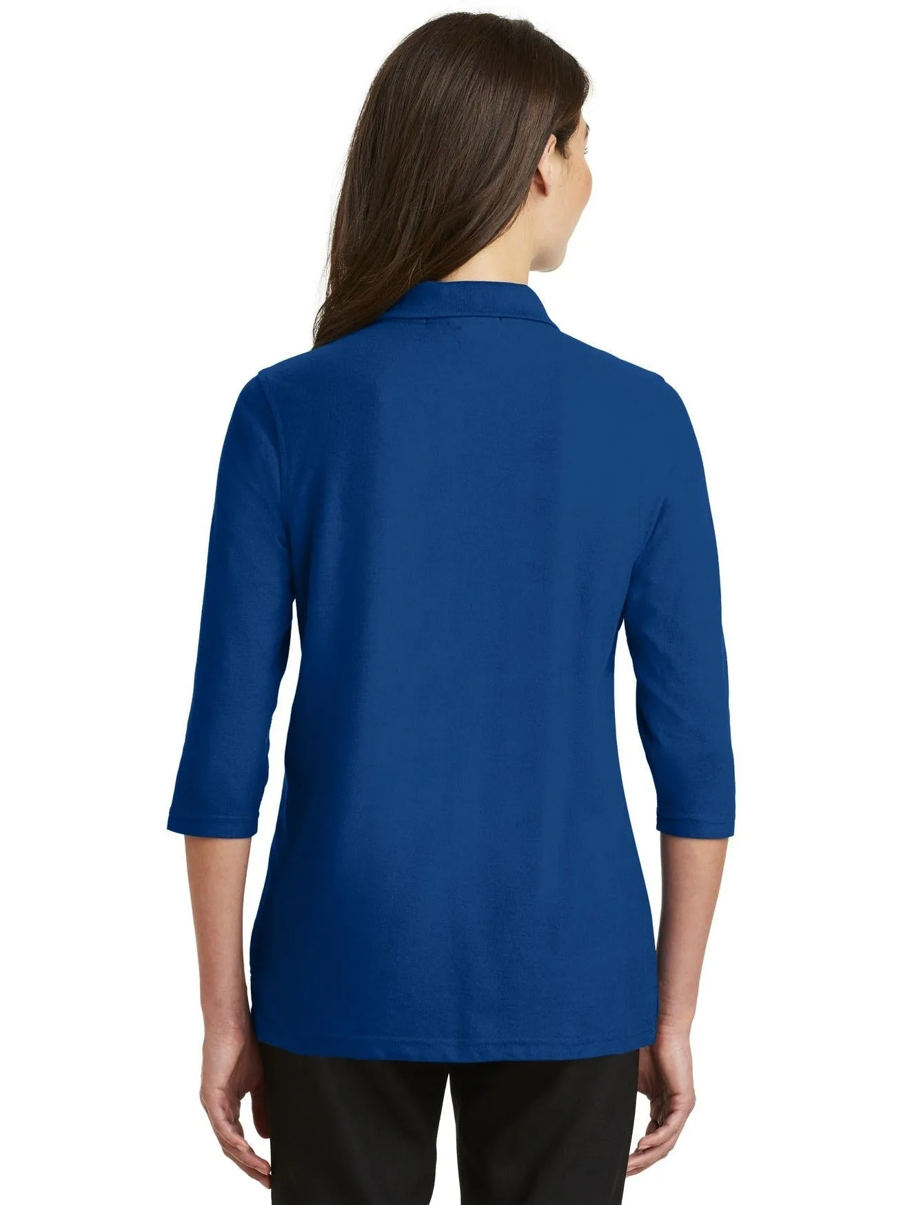 Port Authority Ladies Silk Touch 3/4 Sleeve Polo