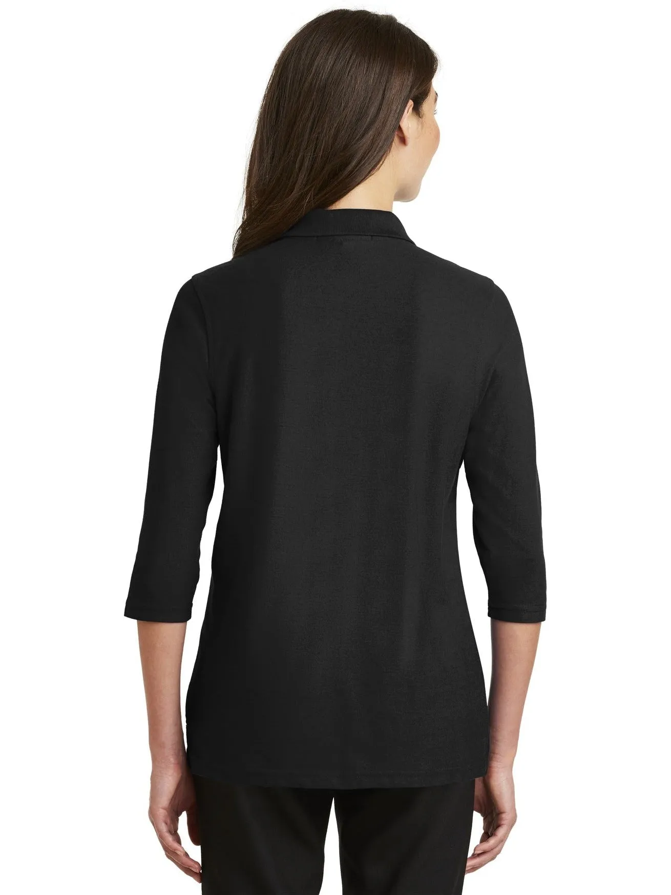 Port Authority Ladies Silk Touch 3/4 Sleeve Polo