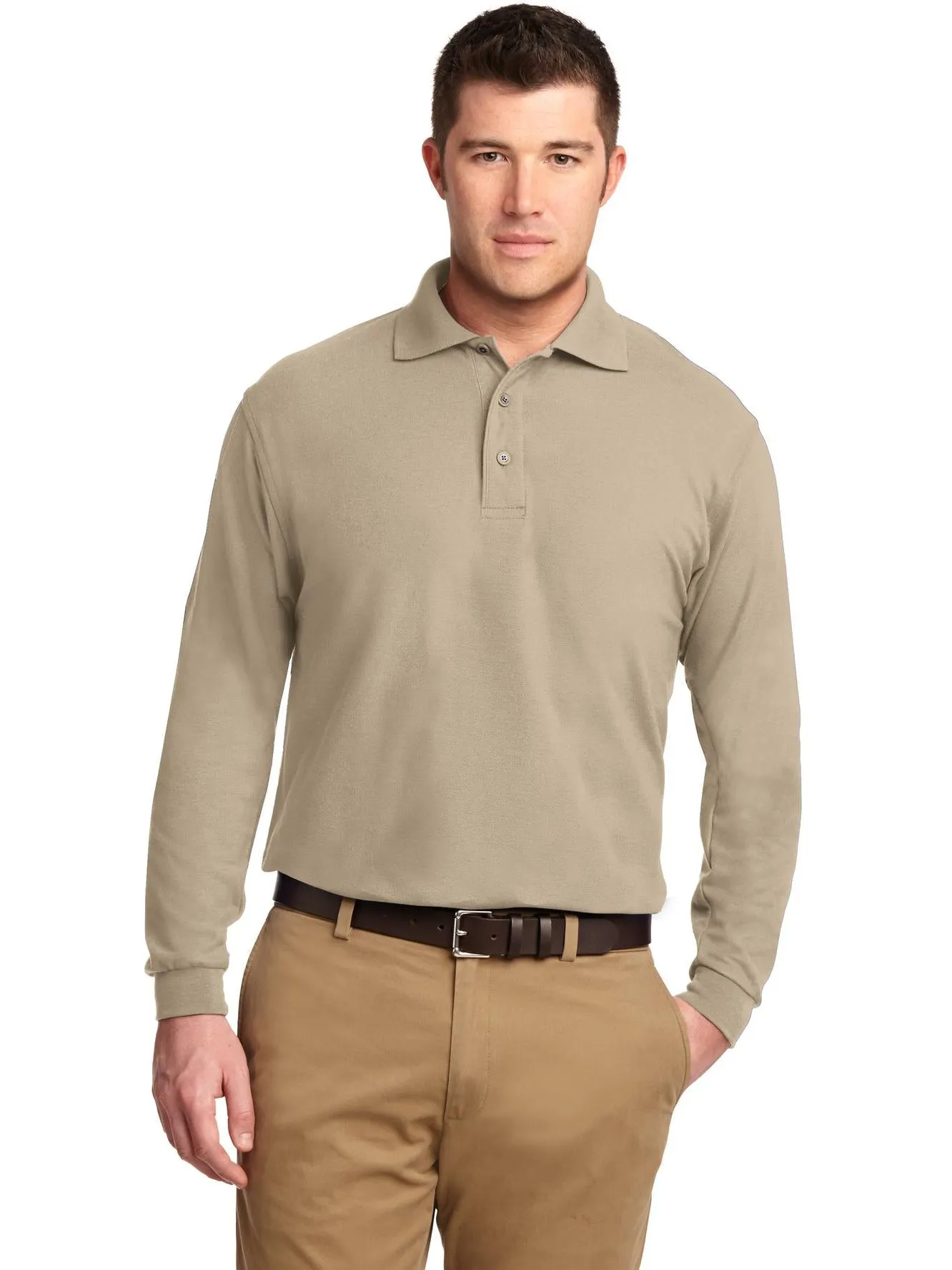 Port Authority Silk Touch Long Sleeve Polo