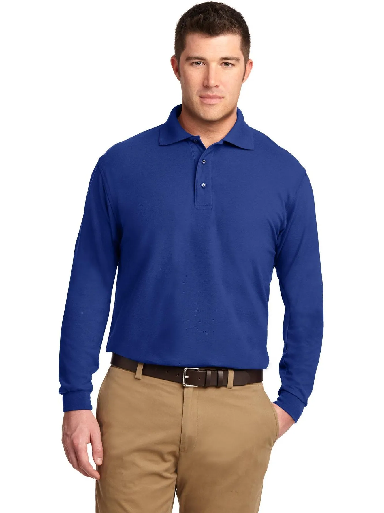 Port Authority Silk Touch Long Sleeve Polo