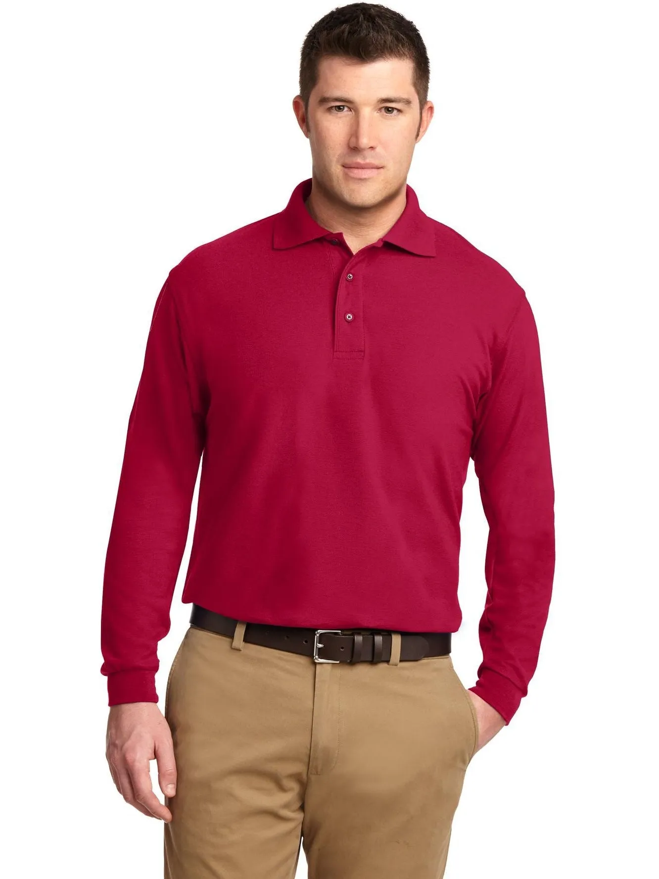 Port Authority Silk Touch Long Sleeve Polo