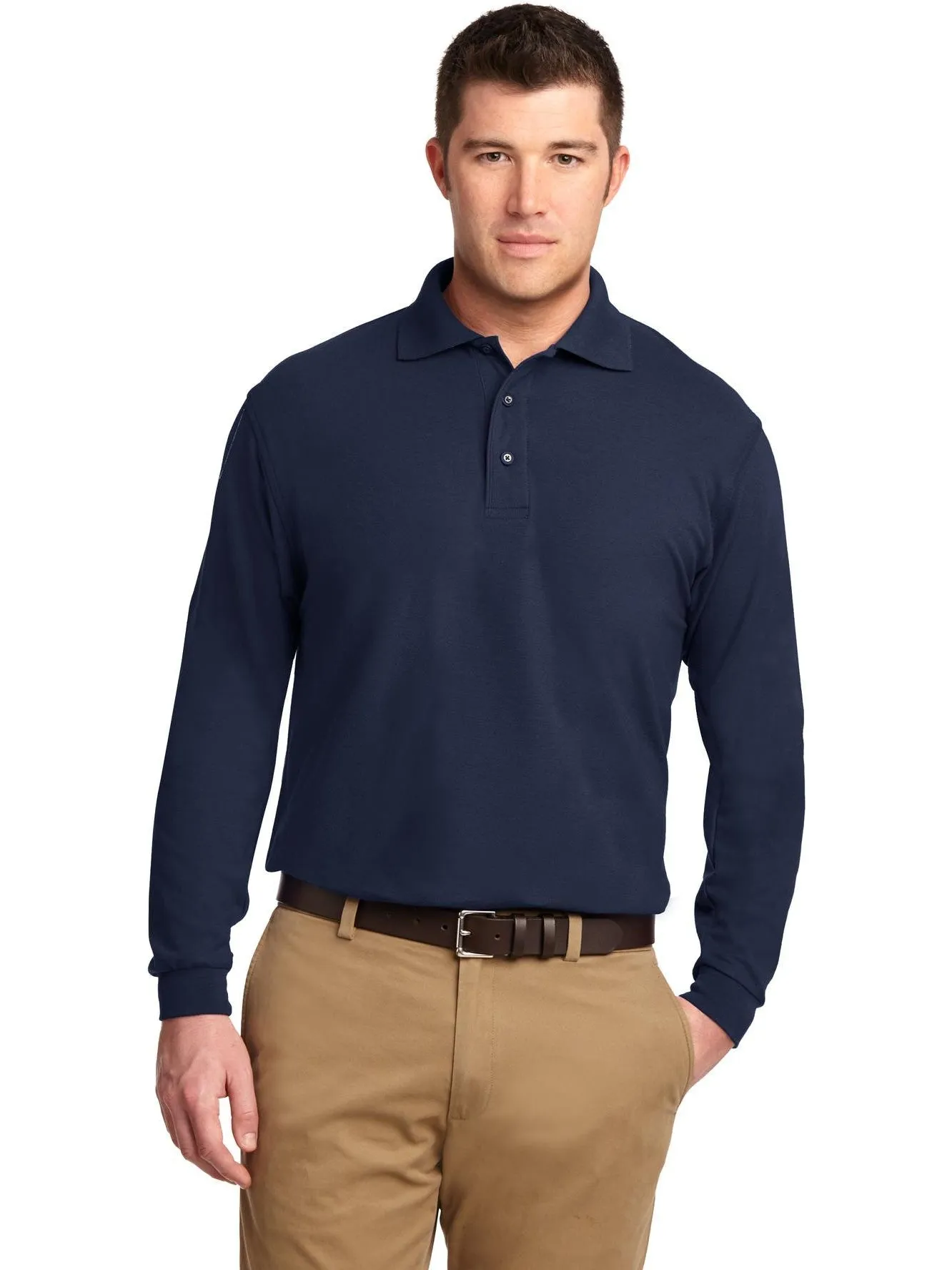 Port Authority Silk Touch Long Sleeve Polo